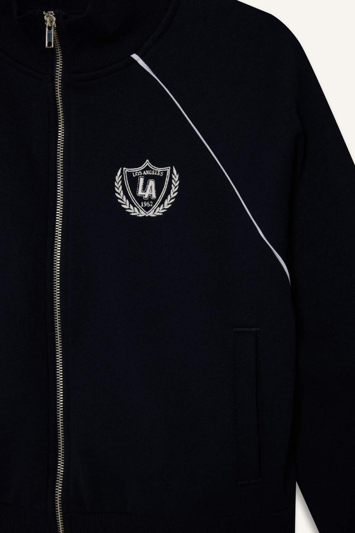 Defacto  Loose Fıt Dik Yaka Fermuarlı Sweatshirt G8117AX26SP - Görsel 8
