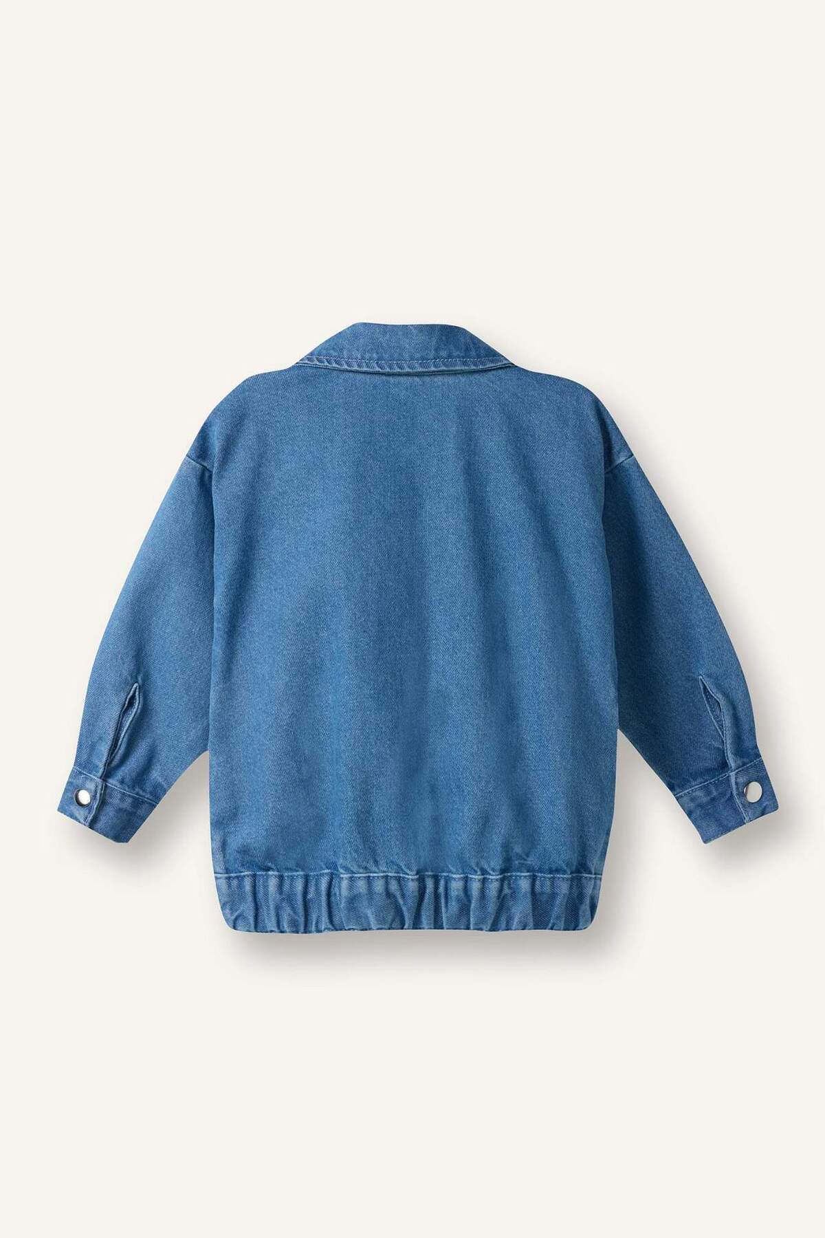Defacto Fermuarlı Nakışlı Denım Ceket Erkek Bebek G7015A526SP fotoğrafı 5 (önizleme)