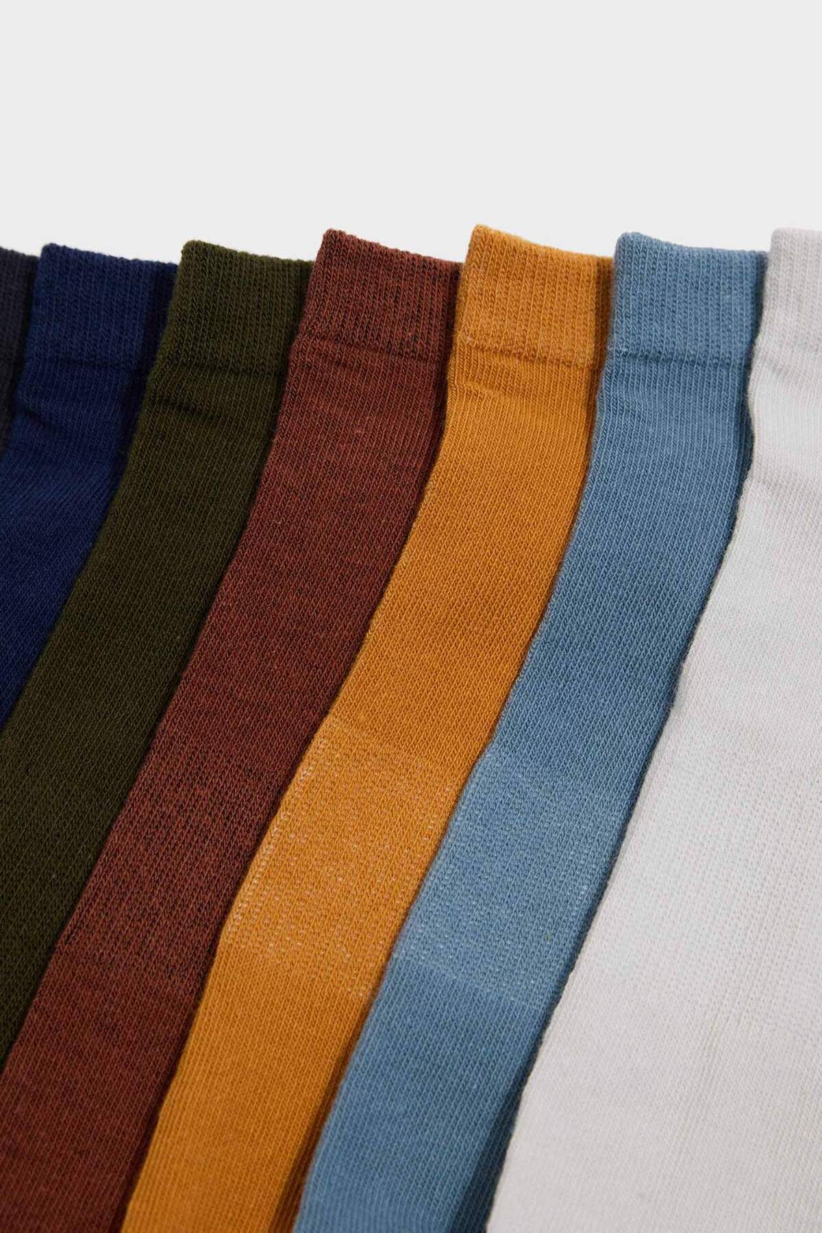 Defacto  Erkek 7'li Pamuklu Patik Çorap G2053AXNS - Görsel 4