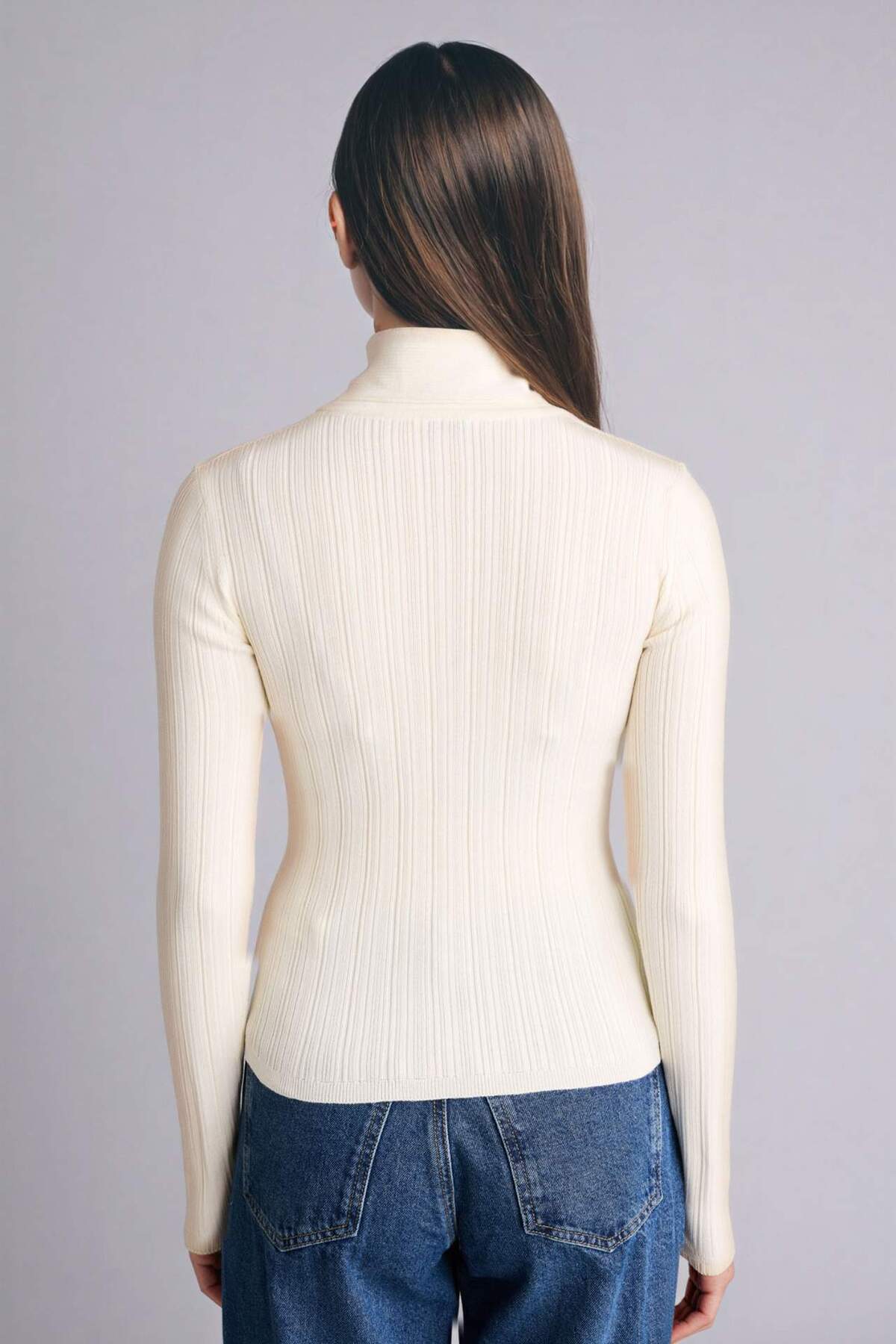 Defacto  Fıtted Fiyonk Yaka Triko Kazak G8671AX26SP - Görsel 7