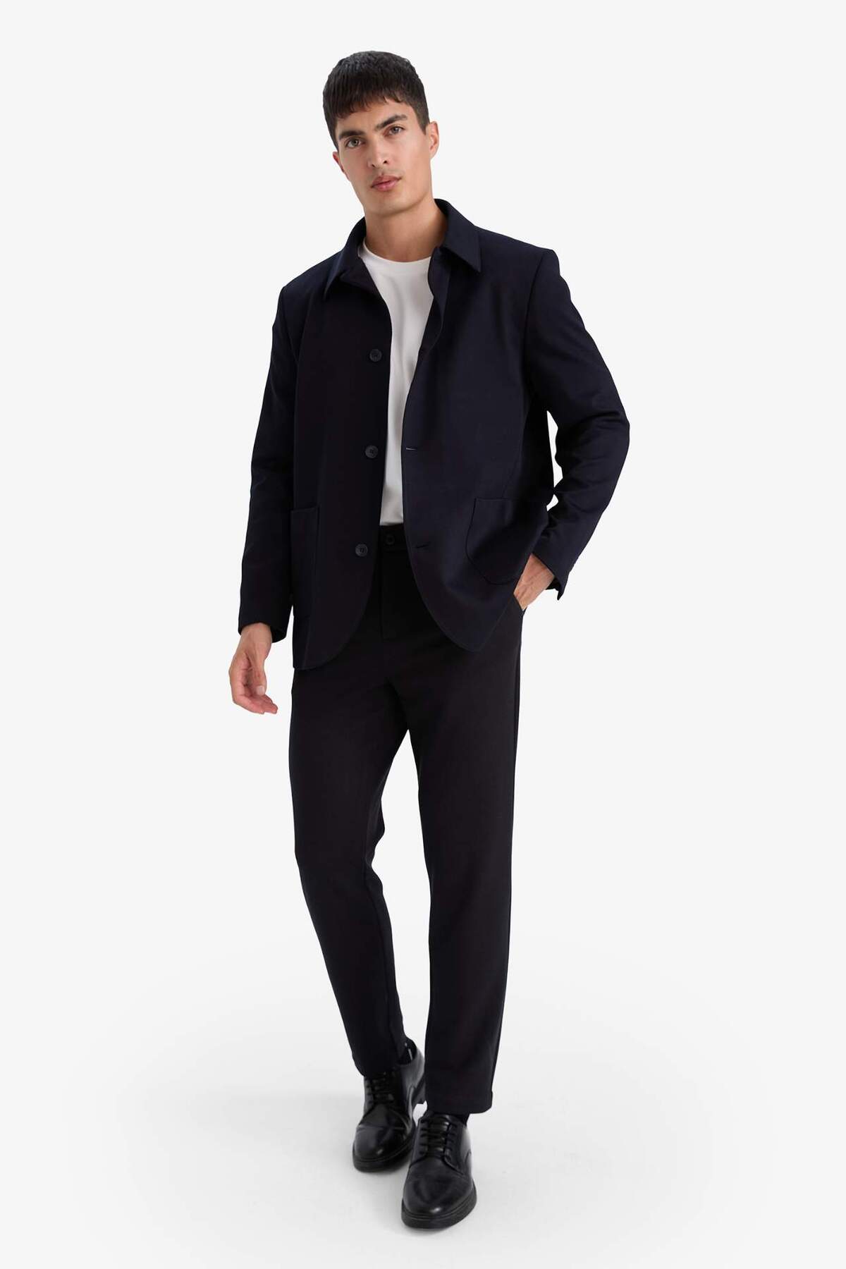 DeFacto Esnek Kumaş Tailored Fıt Pantolon D3695AX26SP görsel 3