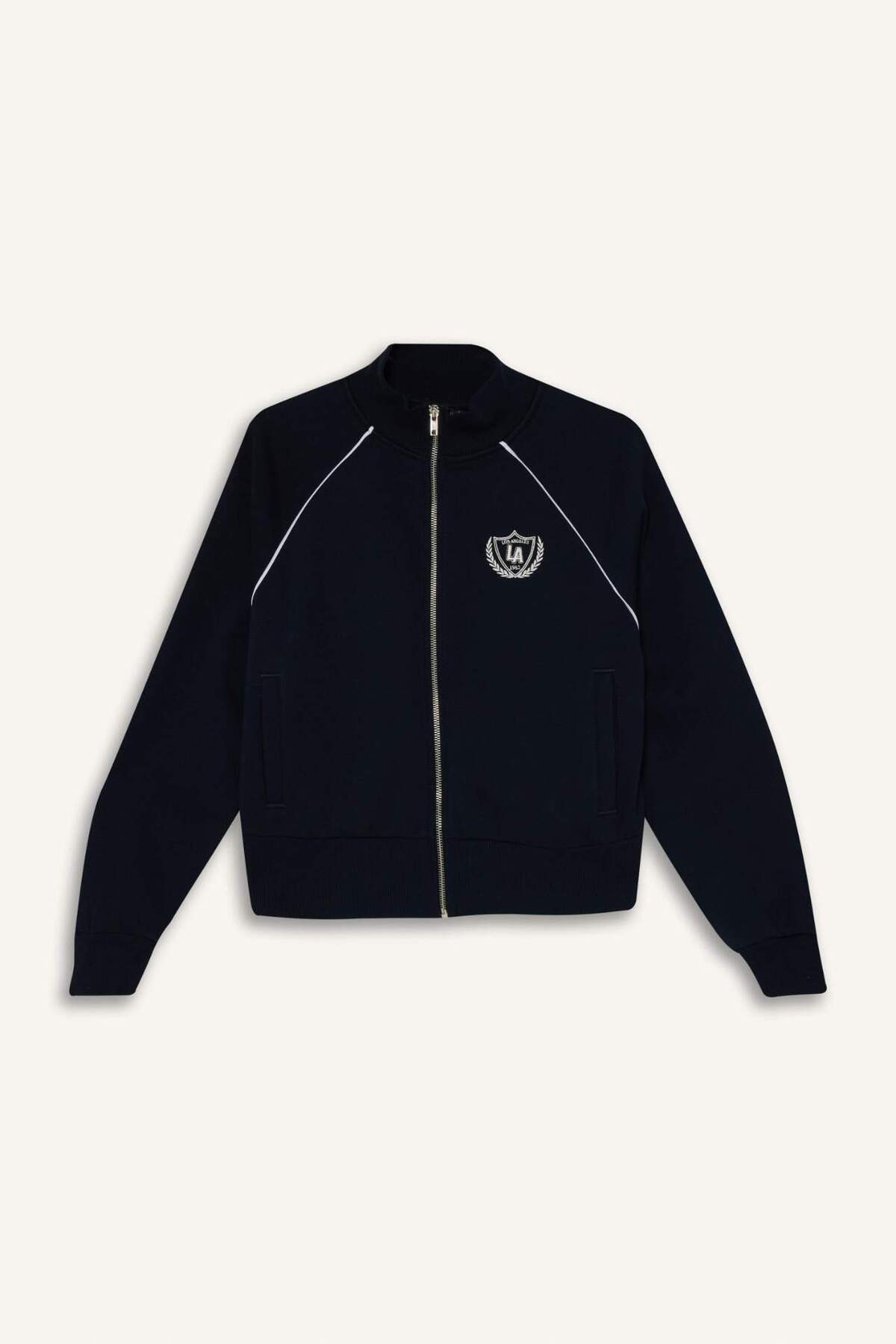 Defacto  Loose Fıt Dik Yaka Fermuarlı Sweatshirt G8117AX26SP - Görsel 7