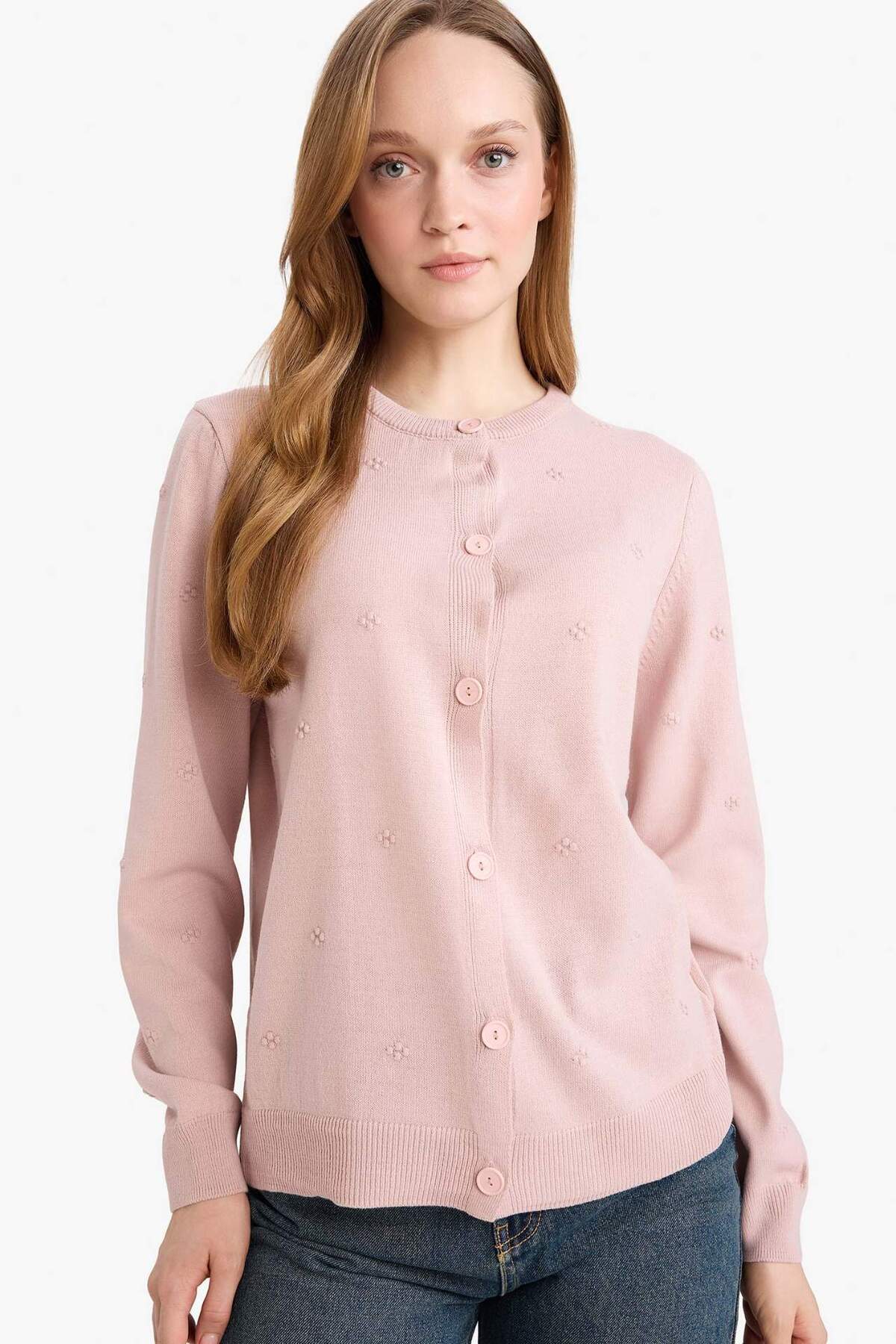 DeFacto Regular Fit Bisiklet Yaka Triko Hırka G7634AX26SP