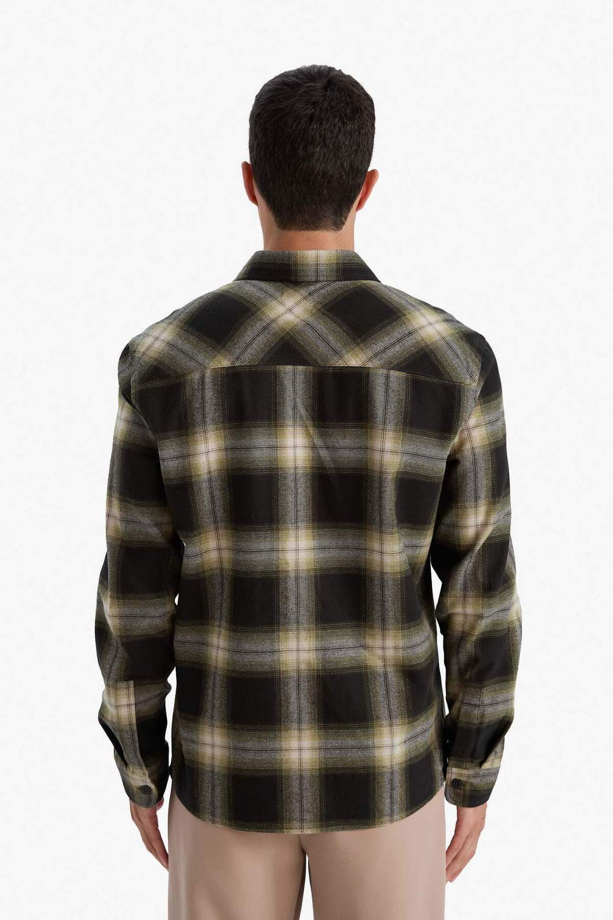 DeFacto %100 Pamuk REGULAR Fit Flanel Gömlek F9043AX26SP görsel 8