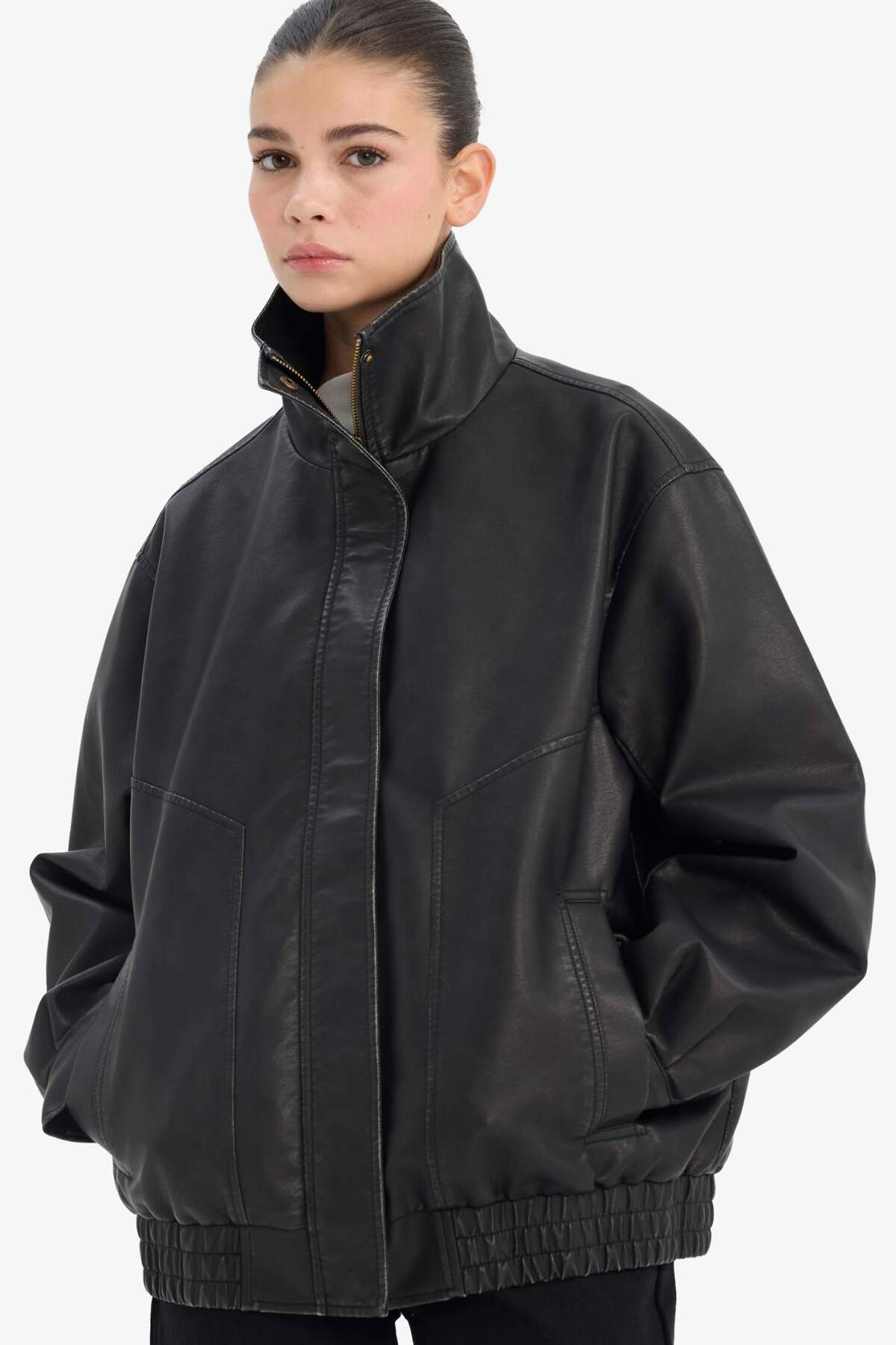 Defacto  Dad Fıt Suni Deri Mont G2174AX26SP