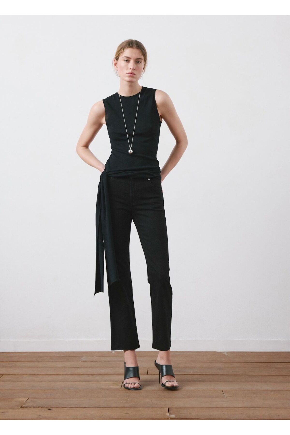 MANGO  Sienna flare crop jean pantolon - Görsel 2