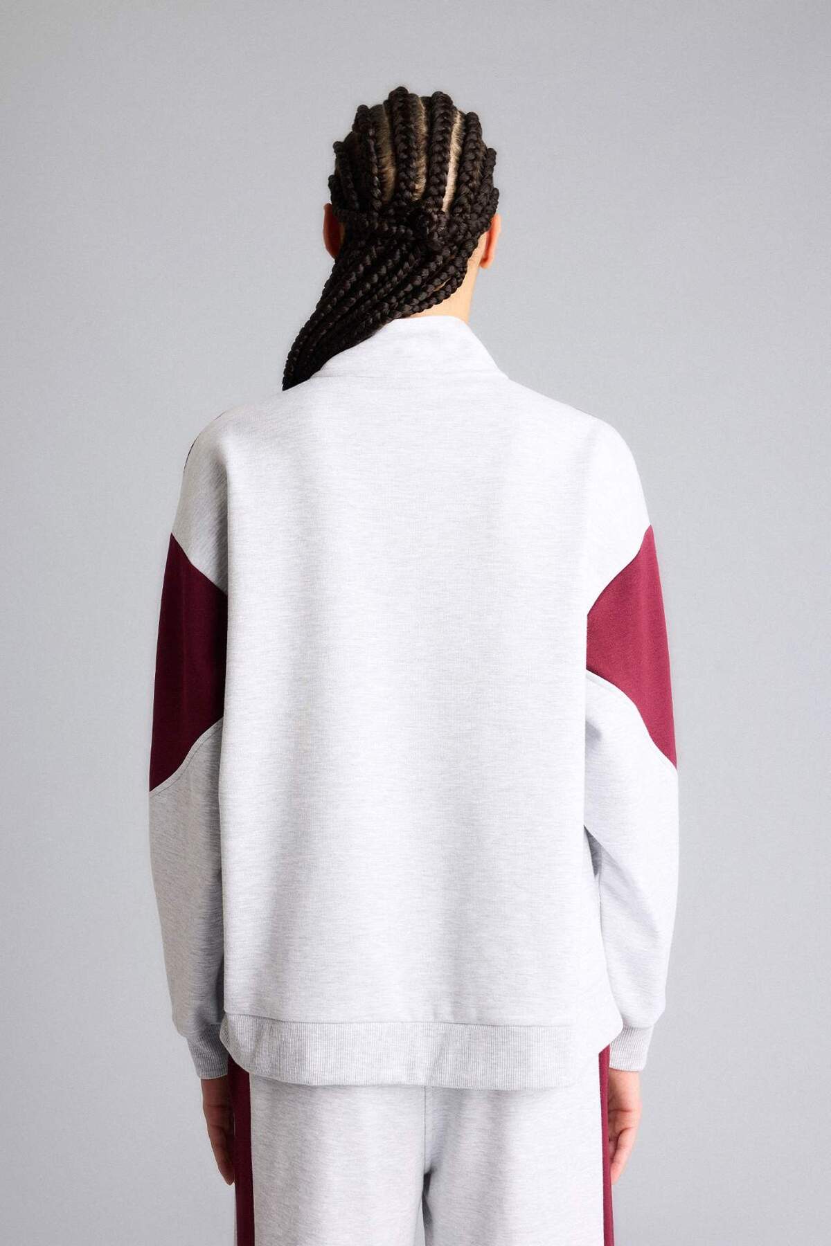 Airtech NBA Boston Celtics Oversize Fit Yarım Fermuarlı Modal Sporcu Sweatshirt G5482AX25AU — خاکستری — تصویر 5 از 8