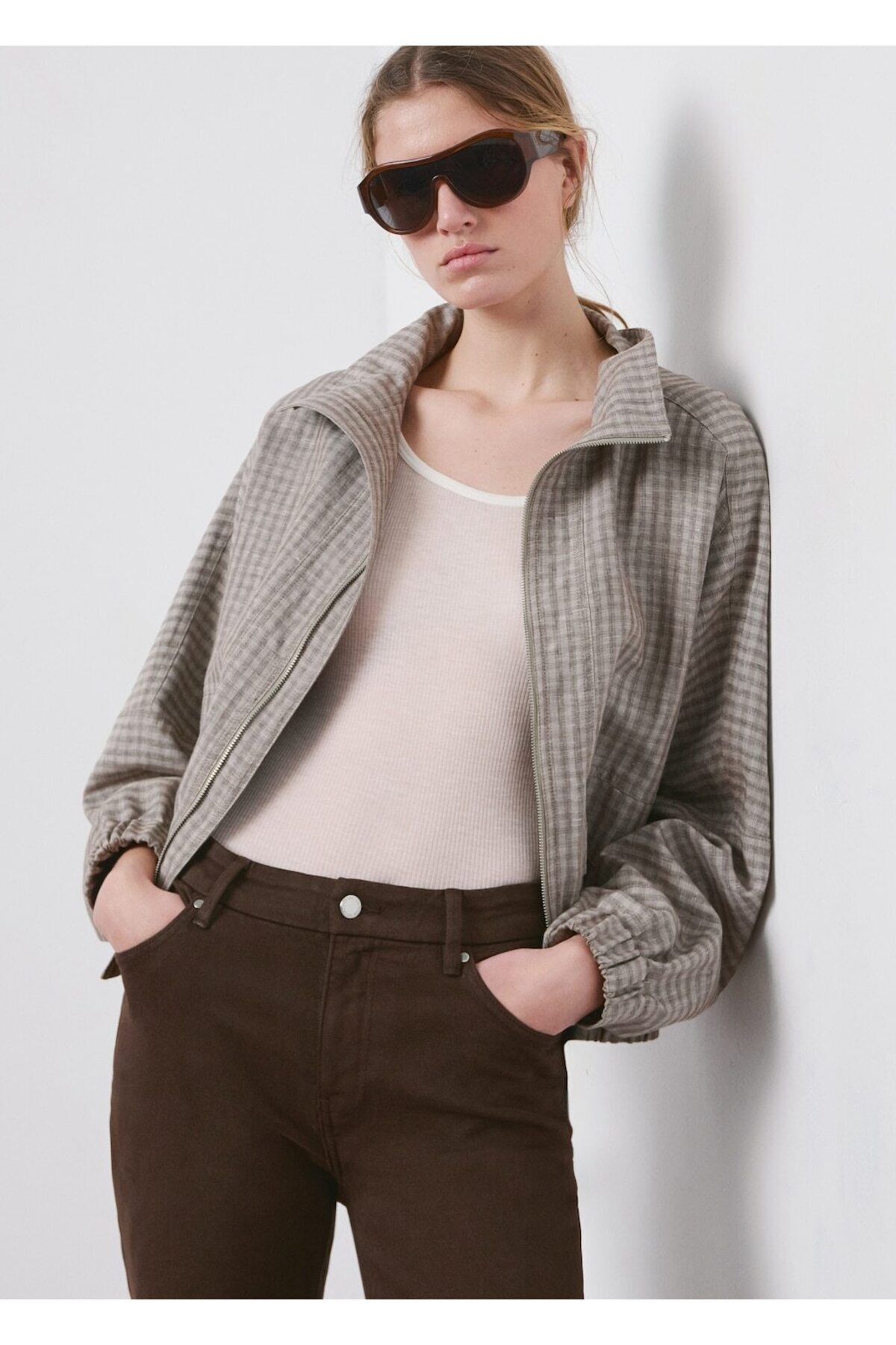 MANGO  Violeta yüksek bel flare jean pantolon - Görsel 6