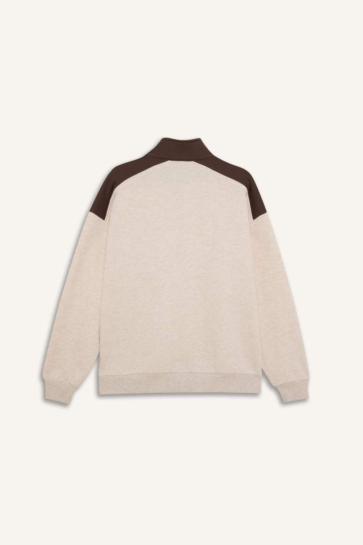 Defacto  Aırtech NBA Boston Celtics Oversize Geniş Kalıp Yarım Fermuarlı Sweatshirt F0243AX25AU - Görsel 8