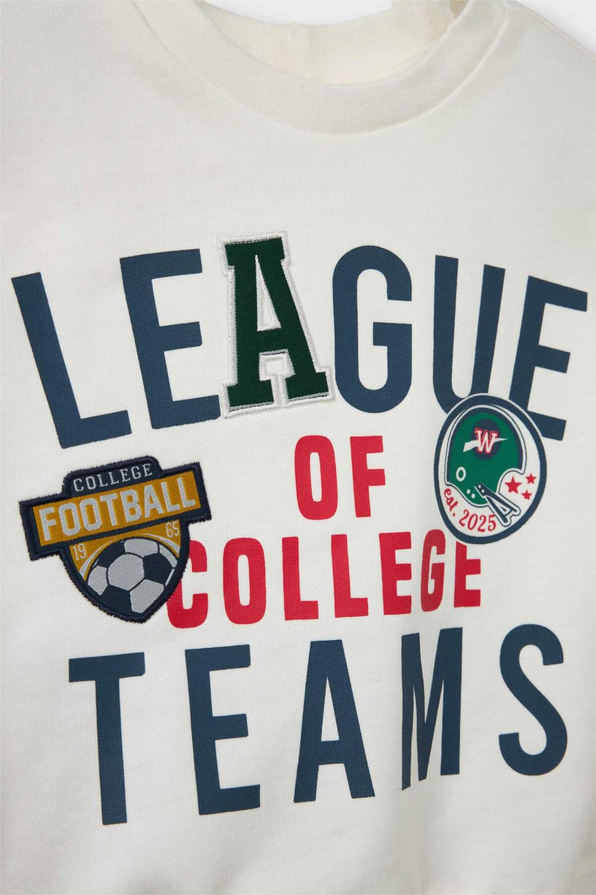 Defacto 2'li Takım Baskılı Sweatshirt Pantolon Erkek Bebek G5150A525WN fotoğrafı 3 (önizleme)