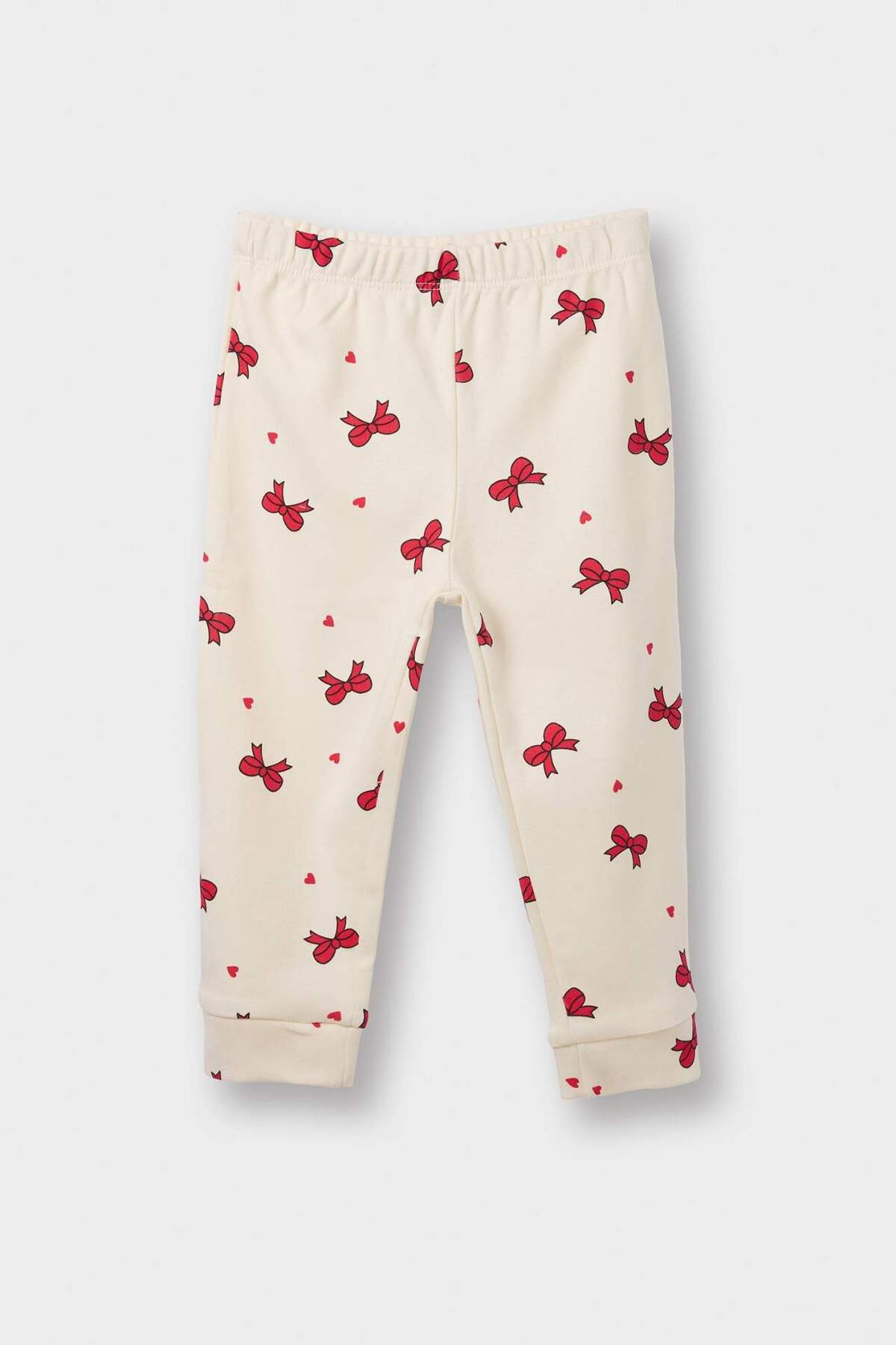 Defacto Kız Bebek Yılbaşı Temalı Pijama Takımı Uzun Kollu Üst Uzun Alt F0639A525AU fotoğrafı 3 (önizleme)
