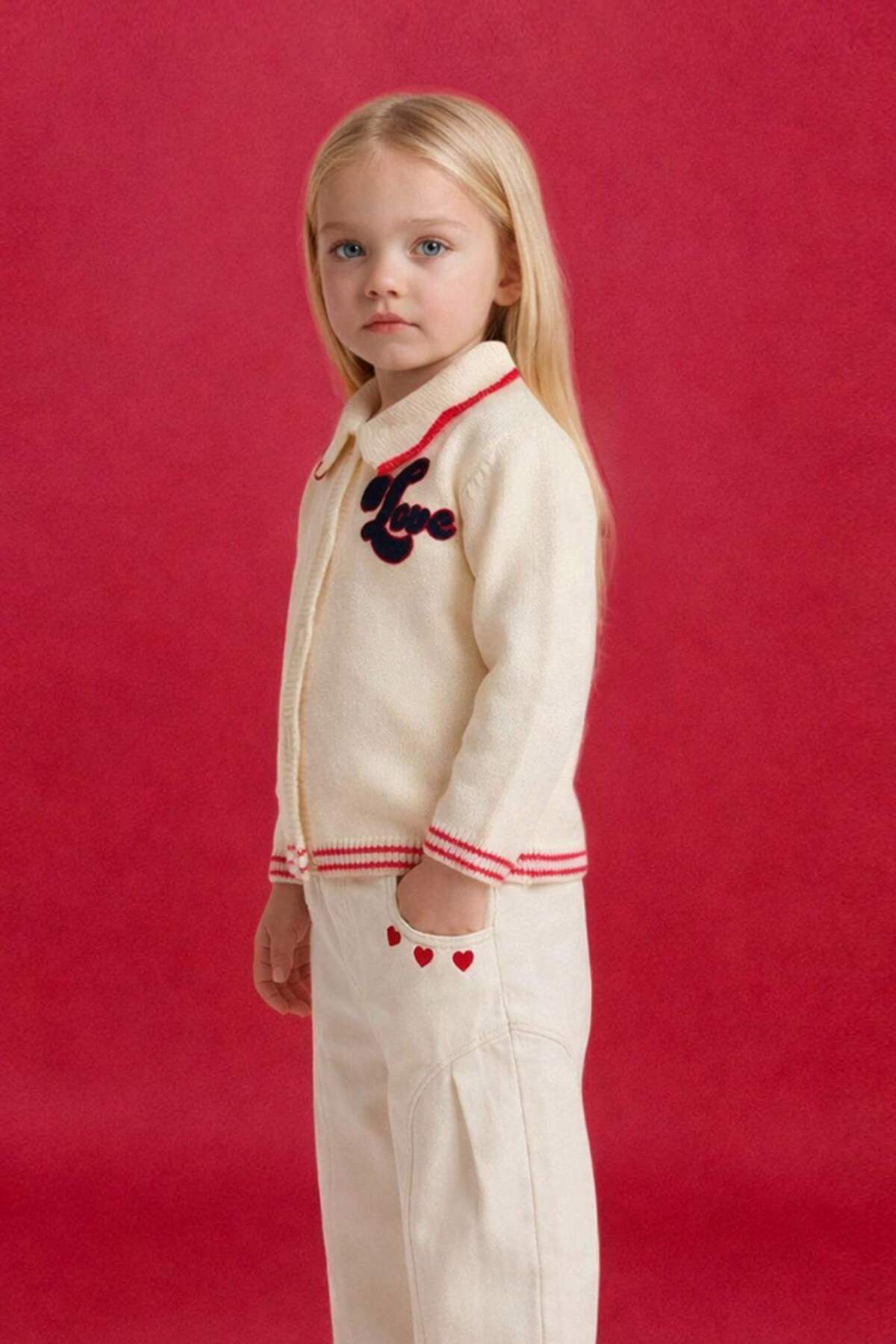 Defacto Nakışlı Büyük Yaka Hırka Kız Bebek G7442A526SP fotoğrafı 3 (önizleme)