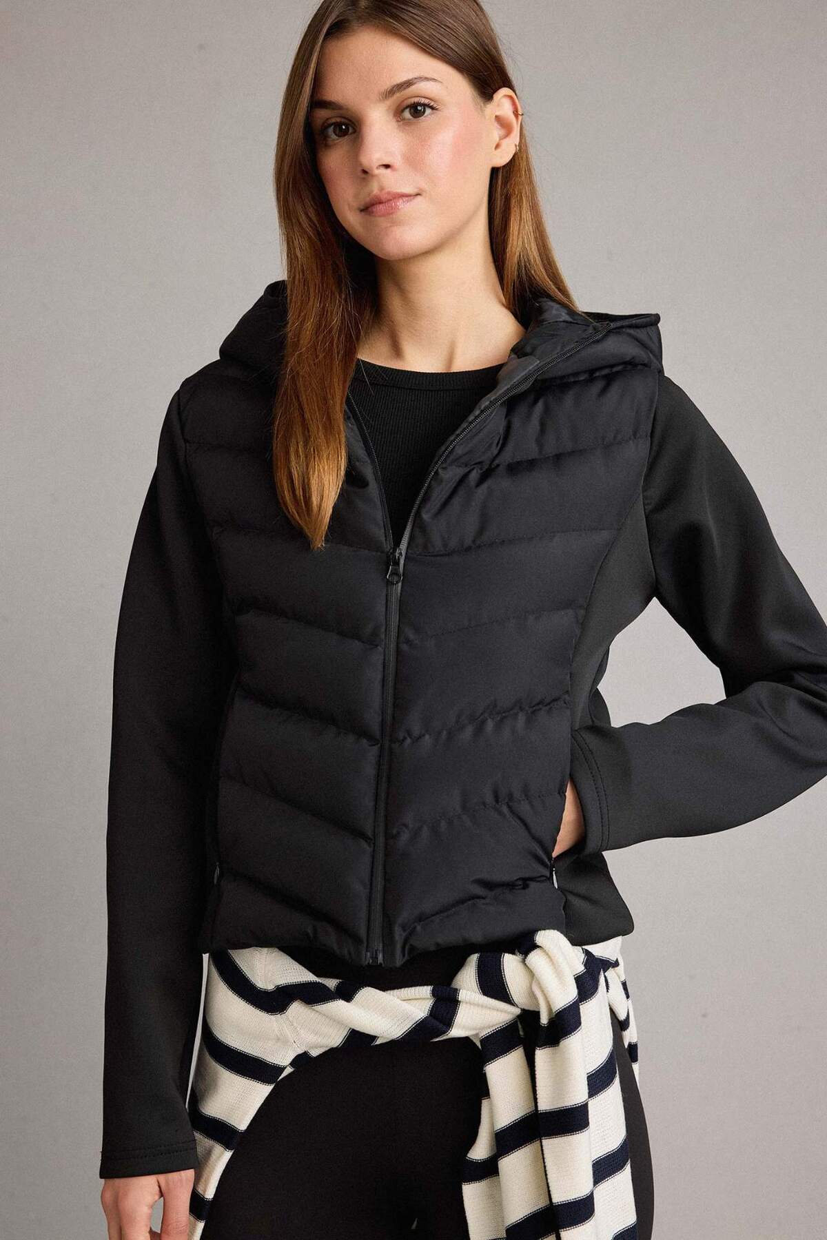 Defacto  Rüzgar Geçirmez Kapüşonlu Şişme Mont G8257AX25WN