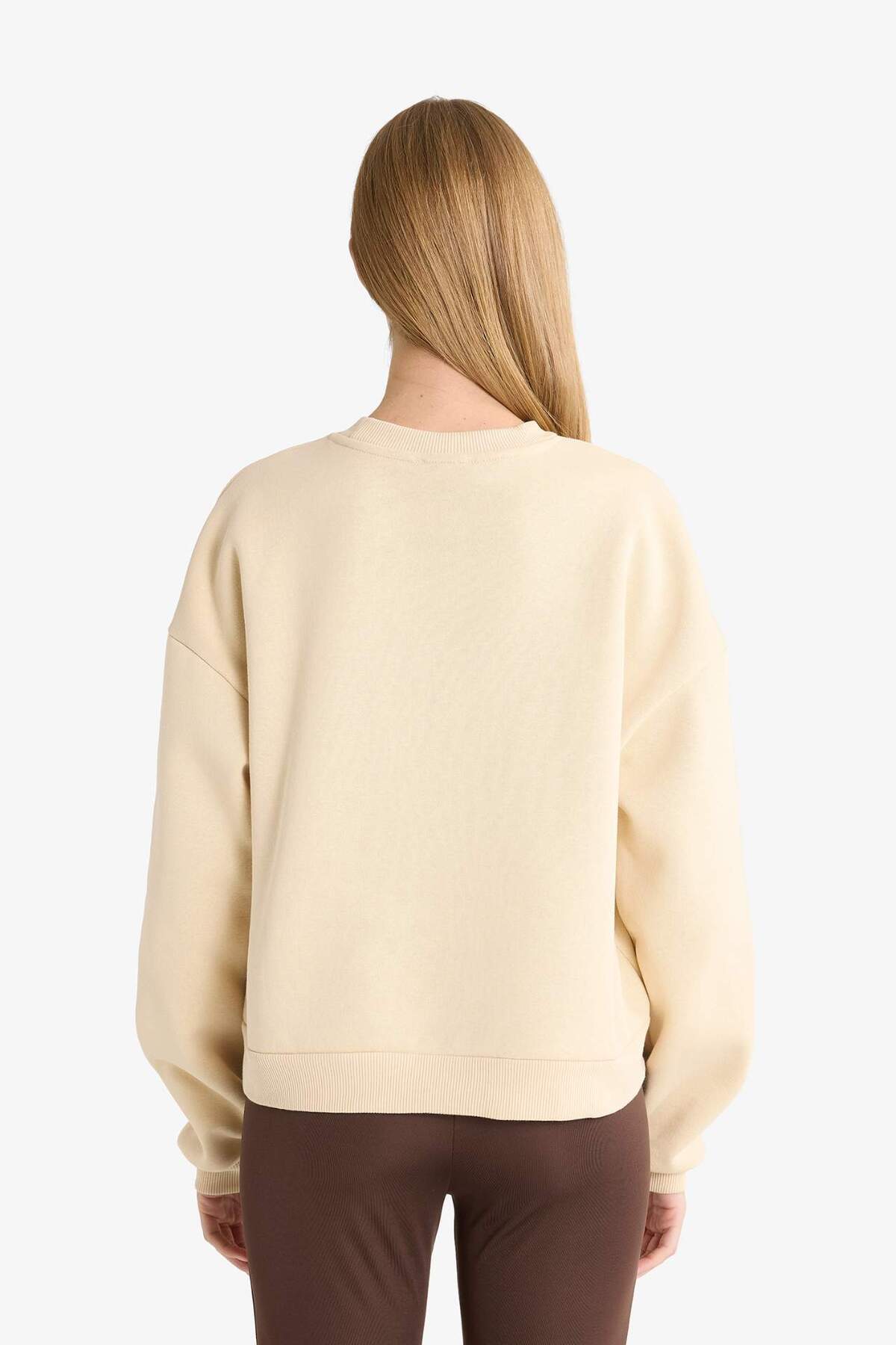 Defacto  Regular Fıt Bisiklet Yaka Baskılı Sweatshirt G5491AX25CW - Görsel 6