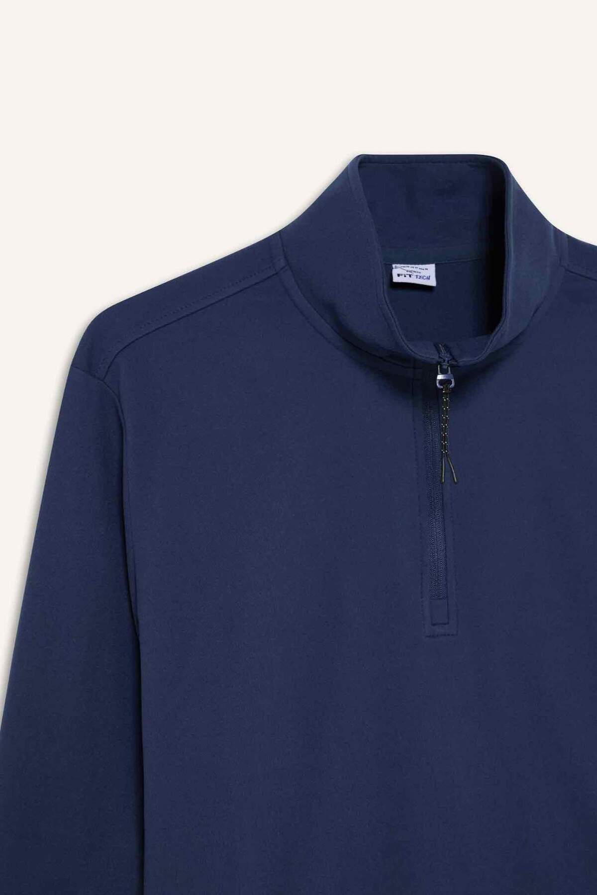 DeFacto Sıcak Tutan Standart Fit Dik Yaka Yarım Fermuarlı Polar Sporcu Sweatshirt F2302AX25WN görsel 5