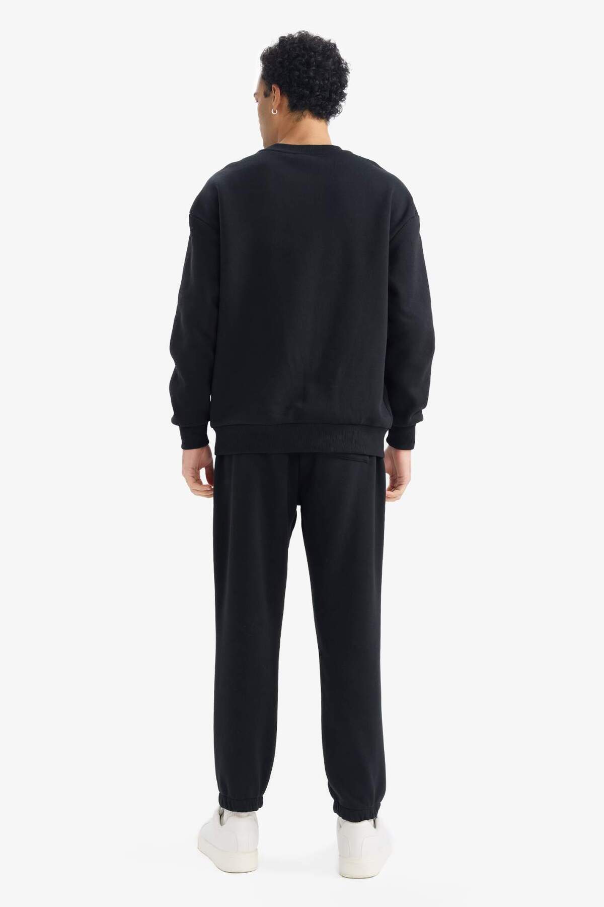 DeFacto Boxy Fit 2'li Takım Bisiklet Yaka Baskılı Sweatshirt Eşofman Altı F9623AX25AU görsel 6