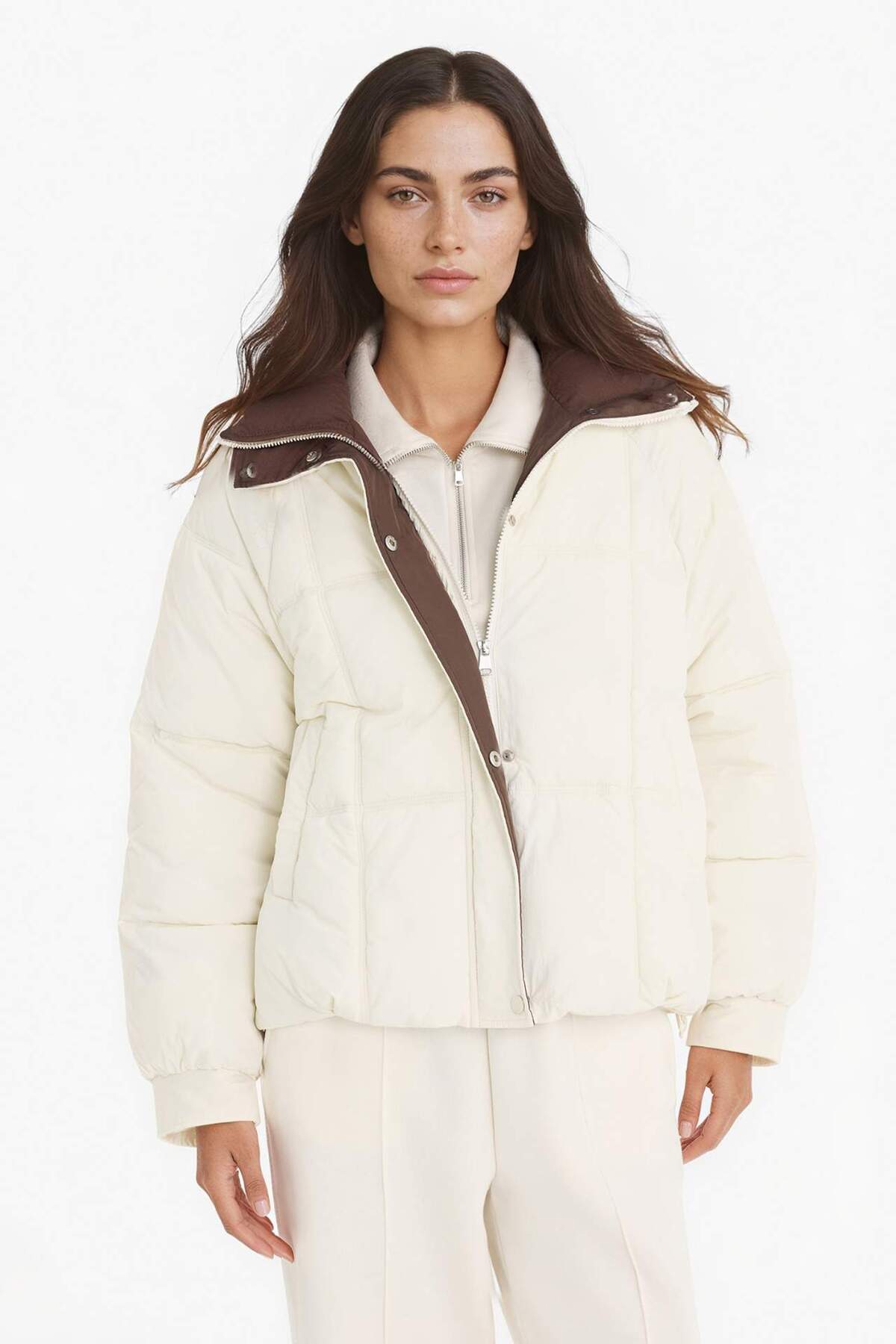 Defacto  Regular Fit Kapüşonlu Fermuarlı Şişme Mont F2144AX25WN