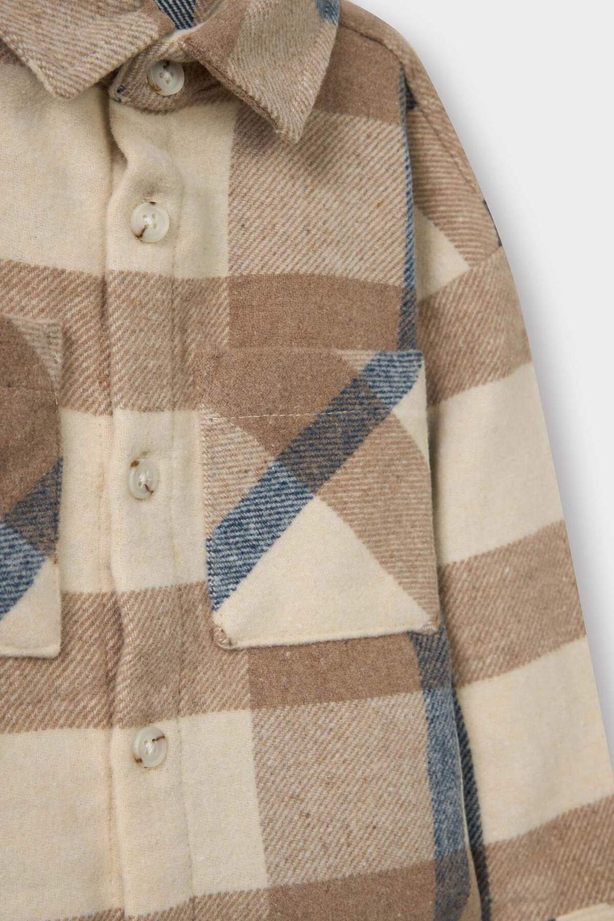 Defacto 2'li Takım Kareli Flanel Gömlek Pantolon Erkek Bebek G3226A525WN fotoğrafı 3 (önizleme)