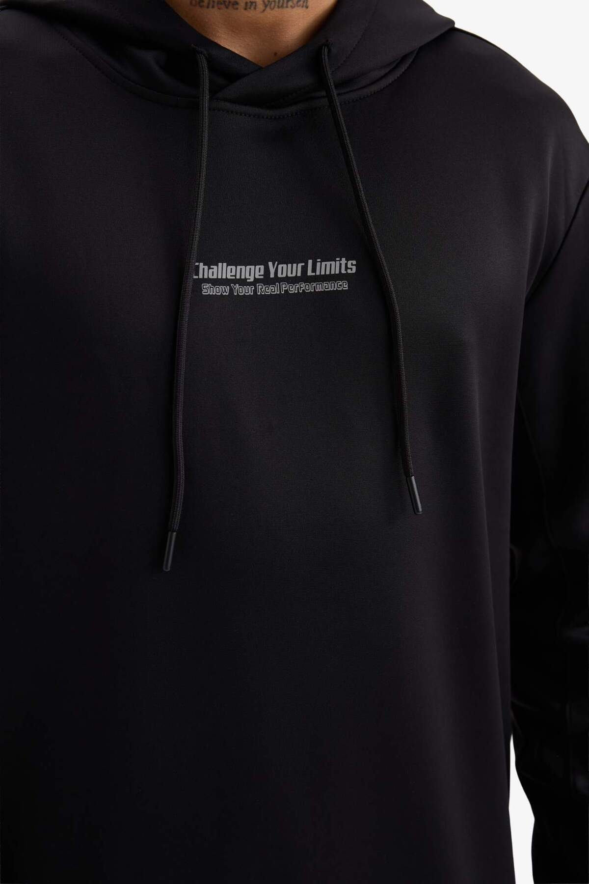DeFacto Sıcak Tutan Standart Fit Kapüşonlu Sporcu Sweatshirt D3736AX25WN görsel 5