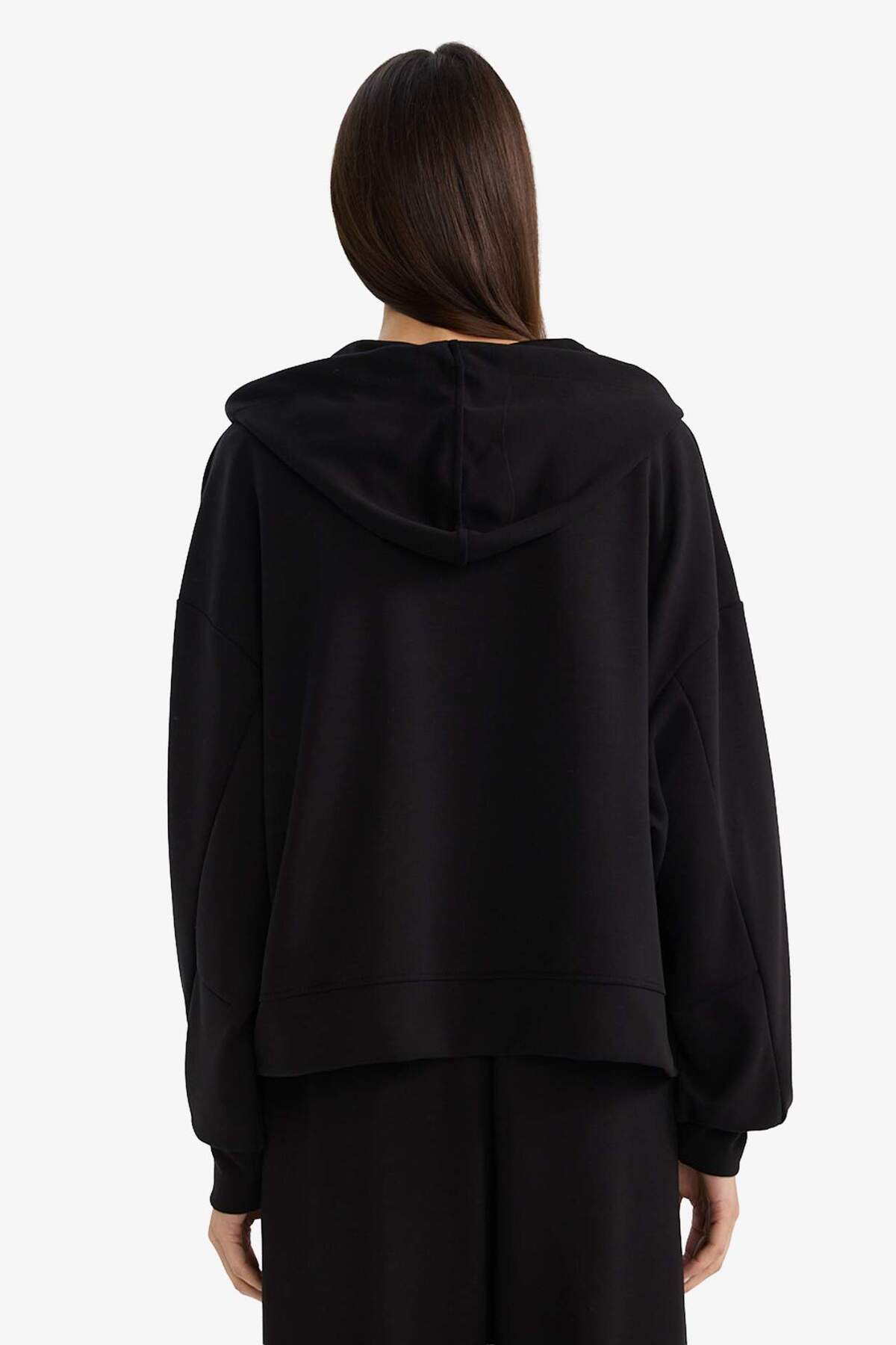 Defacto  Relax Fit Kapüşonlu Fermuarlı Sweatshirt G4760AX25WN - Görsel 4