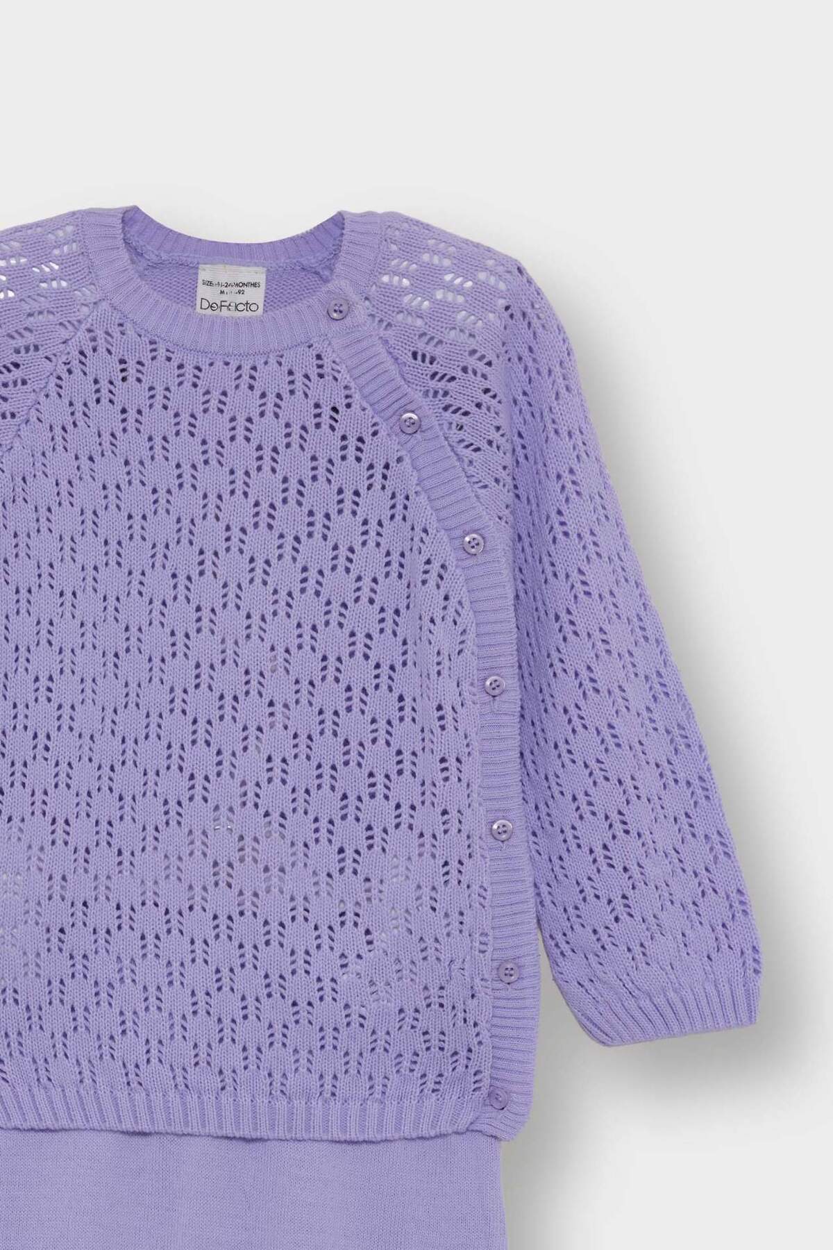 Defacto 2'li Takım Ajurlu Triko Kazak Alt Kız Bebek F3223A525WN fotoğrafı 3 (önizleme)