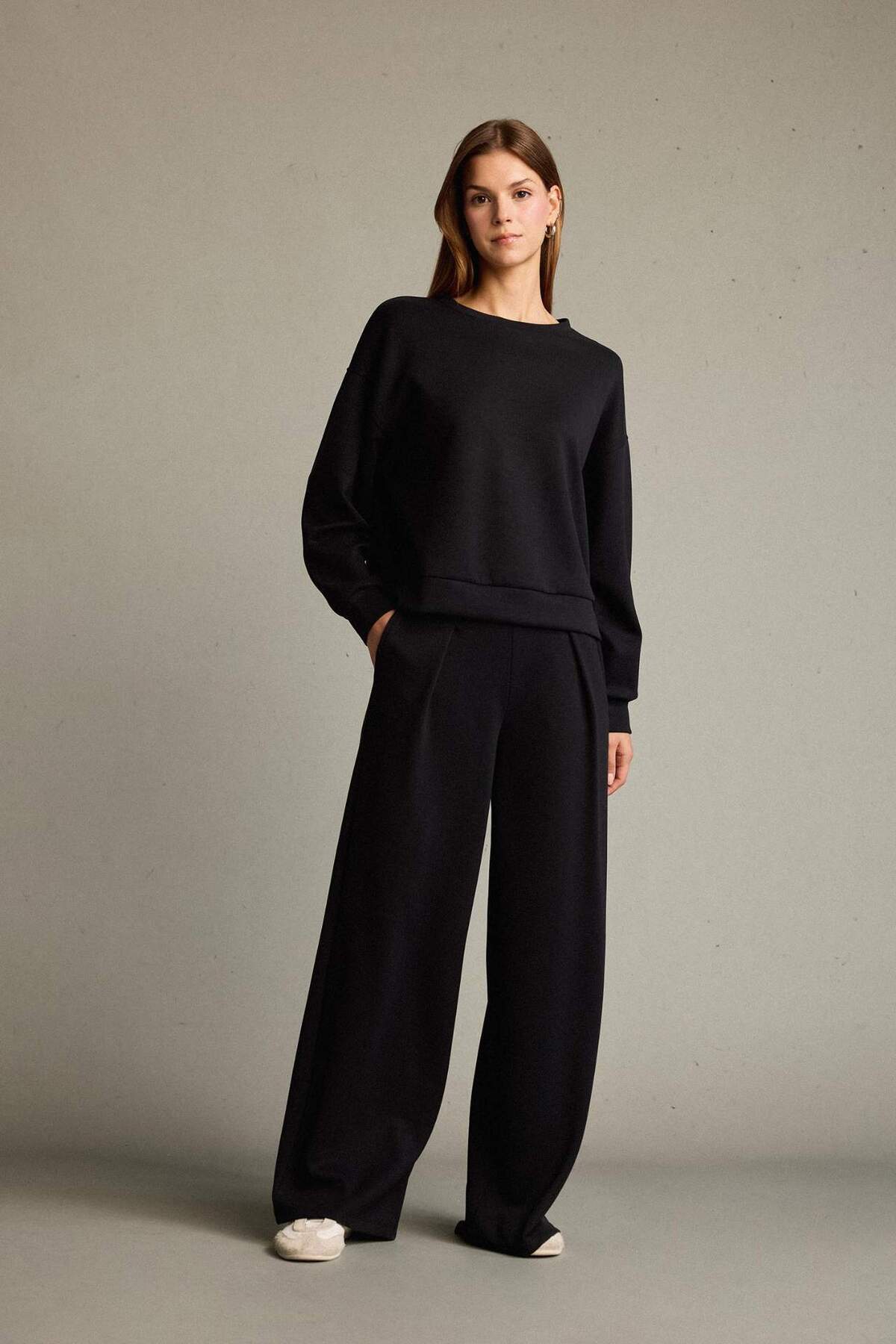 DeFacto Regular Fit Normal Bel Düz Paça Modal Pantolon G2911AX25AU görsel 4