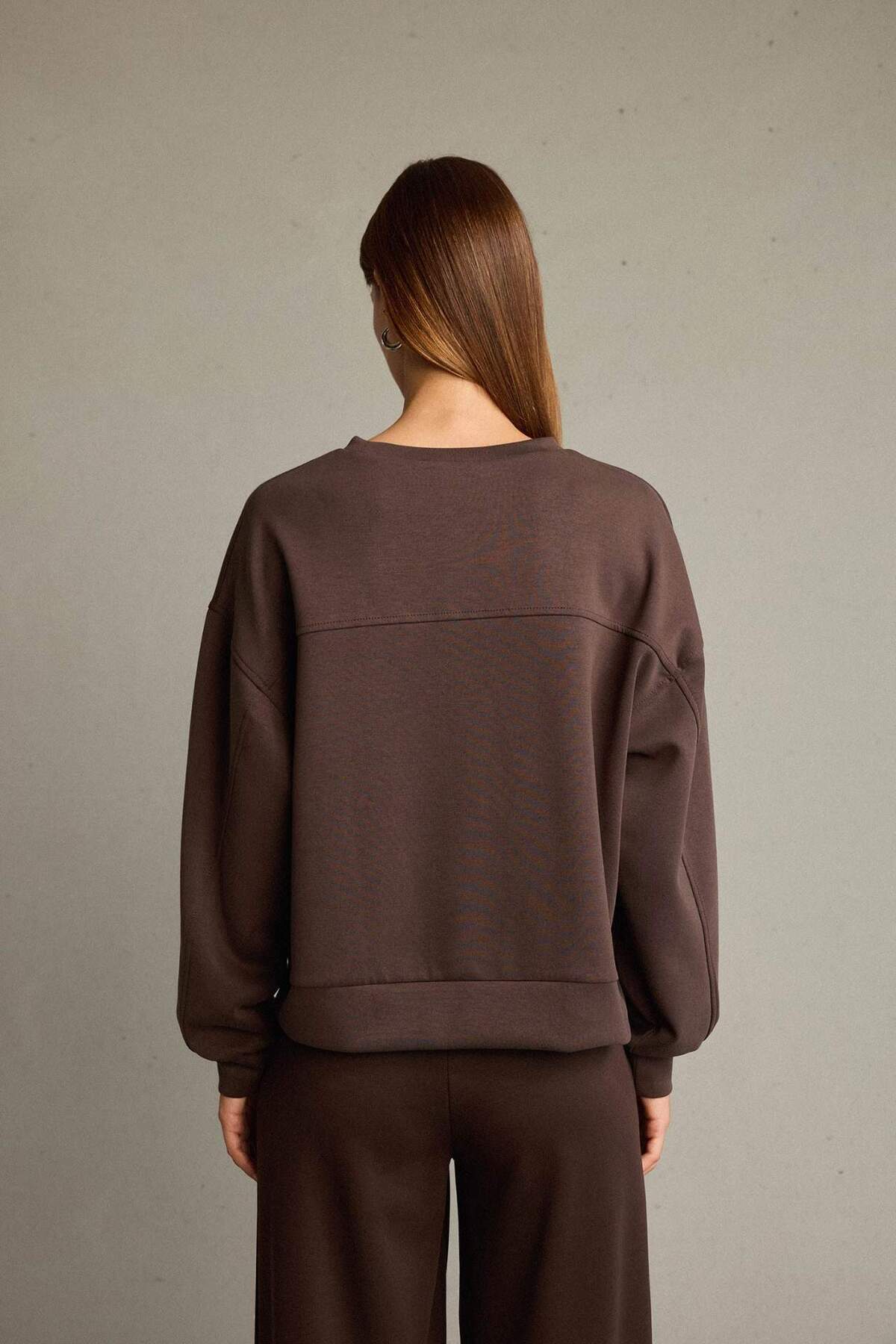 Defacto  Bisiklet Yaka Modal Sweatshirt G2913AX25AU - Görsel 6