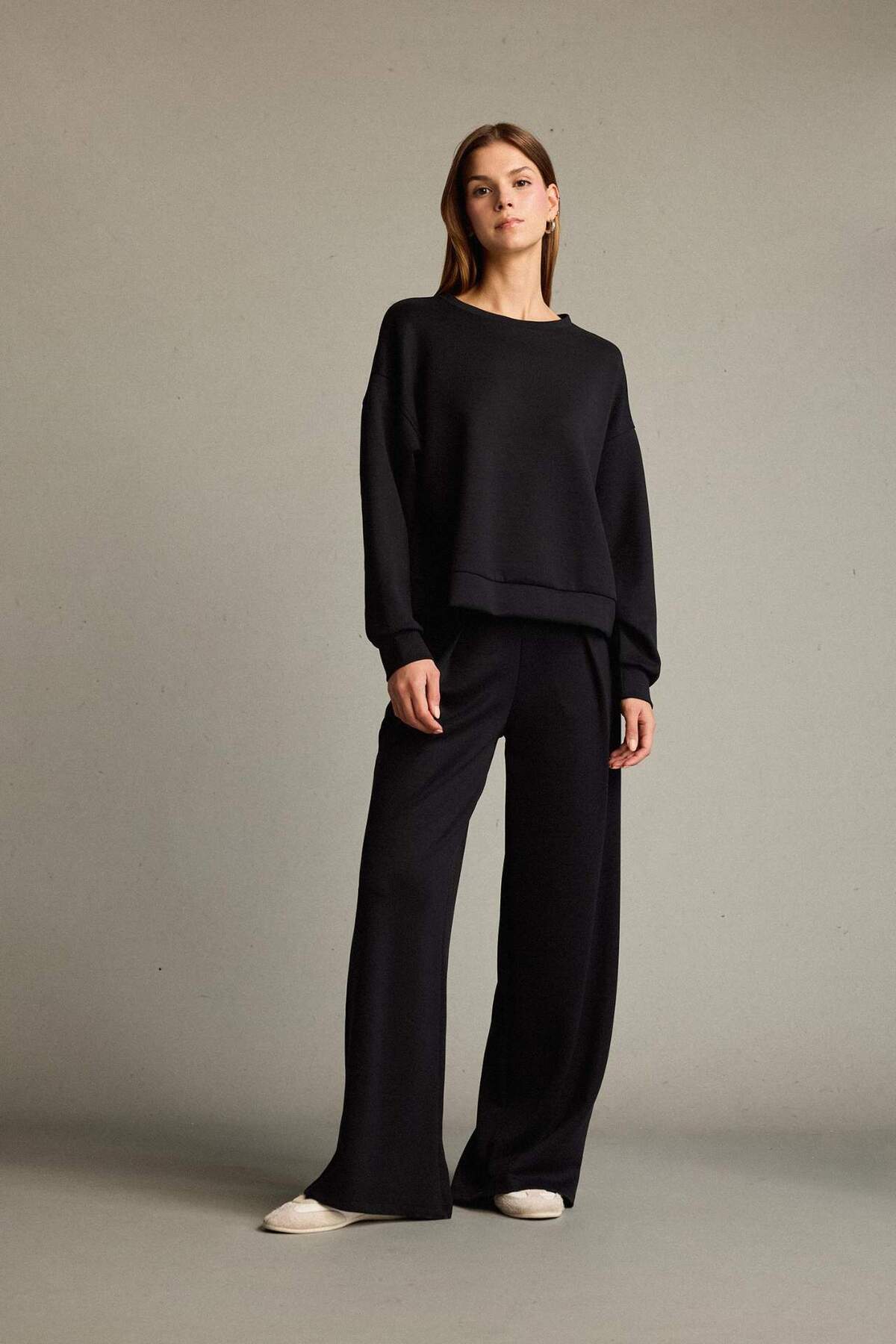 DeFacto Regular Fit Normal Bel Düz Paça Modal Pantolon G2911AX25AU görsel 2