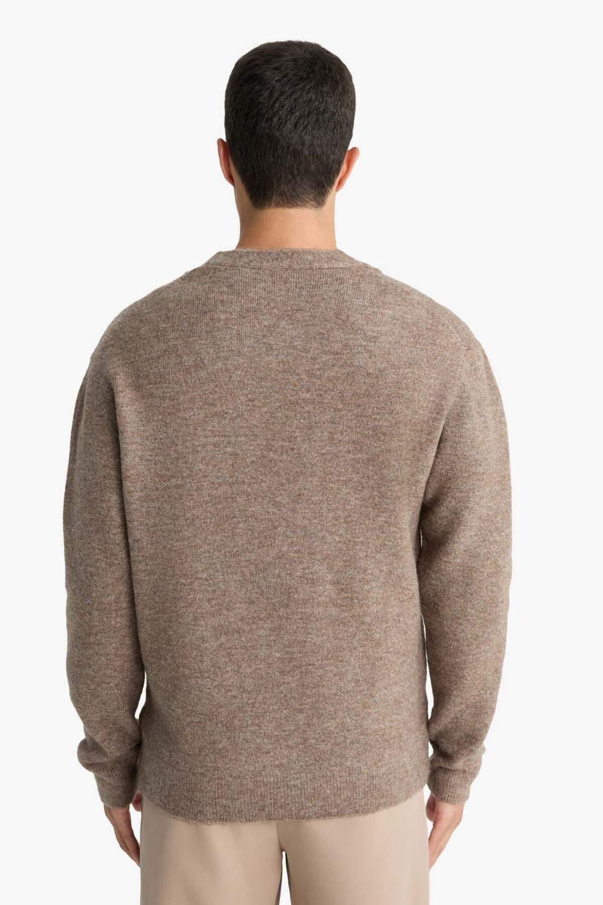 Defacto  Relax Fit V Yaka Düğmeli Triko Hırka F3717AX25WN - Görsel 6