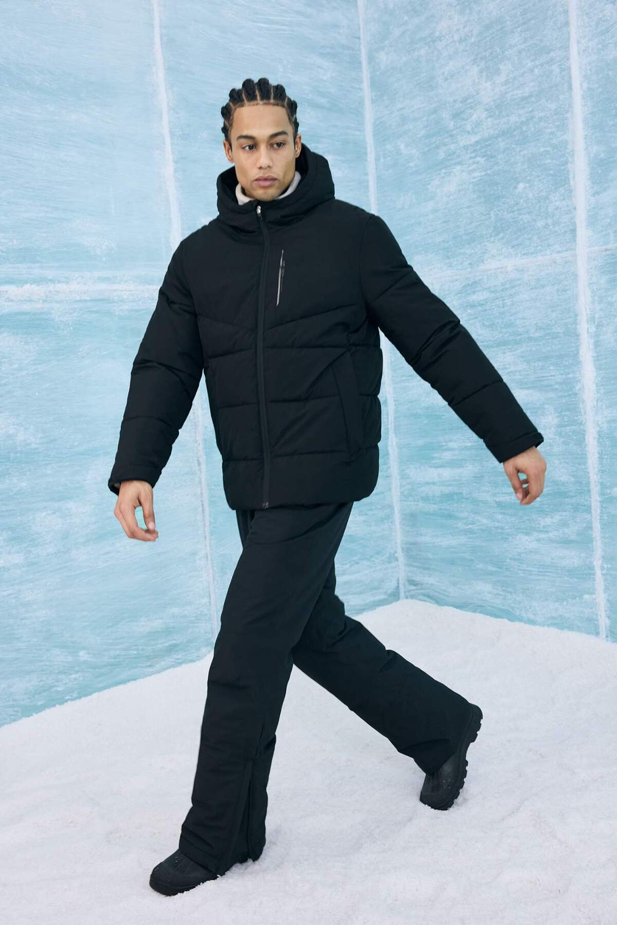 Defacto  Su İtici Rüzgar Geçirmez Regular Fit Kapüşonlu Fermuarlı Cepli Kışlık Mont E9491AX25WN - Görsel 2