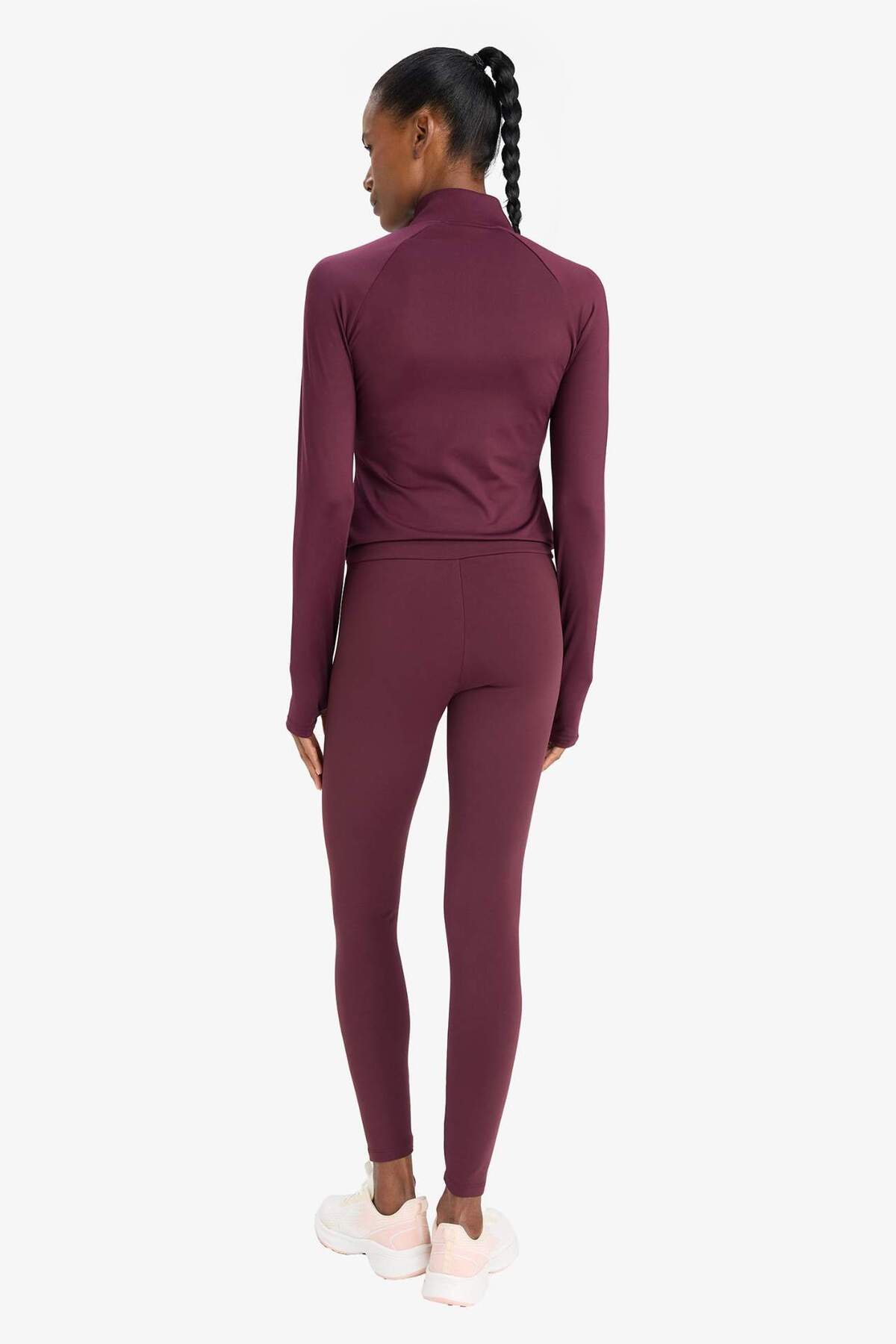 Defacto  Warmtech Toparlayıcı Yüksek Bel İçi Yumuşak Tüylü Beli Saran Basic Düz Sporcu Tayt W8206AZ25AU - Görsel 8