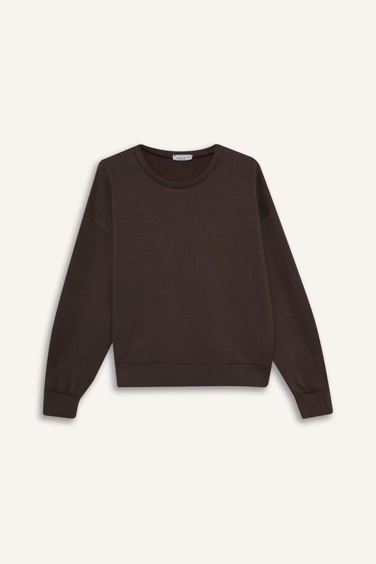 Defacto  Bisiklet Yaka Modal Sweatshirt G2913AX25AU - Görsel 7