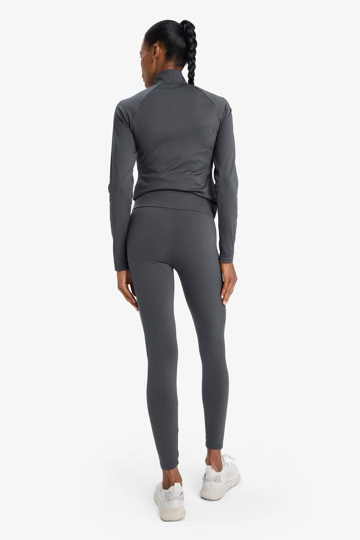 Defacto  Warmtech Toparlayıcı Yüksek Bel İçi Yumuşak Tüylü Beli Saran Basic Düz Sporcu Tayt W8206AZ25AU - Görsel 8