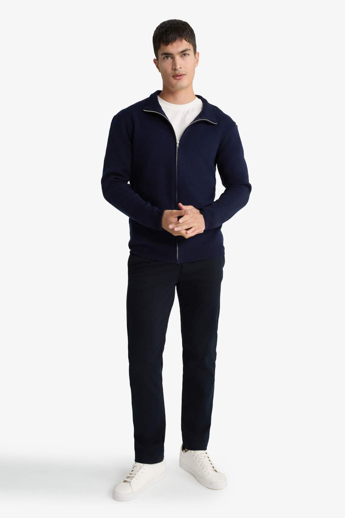 DeFacto Regular Fit Düz Paça Chino Kanvas Pantolon E8064AX25AU görsel 3