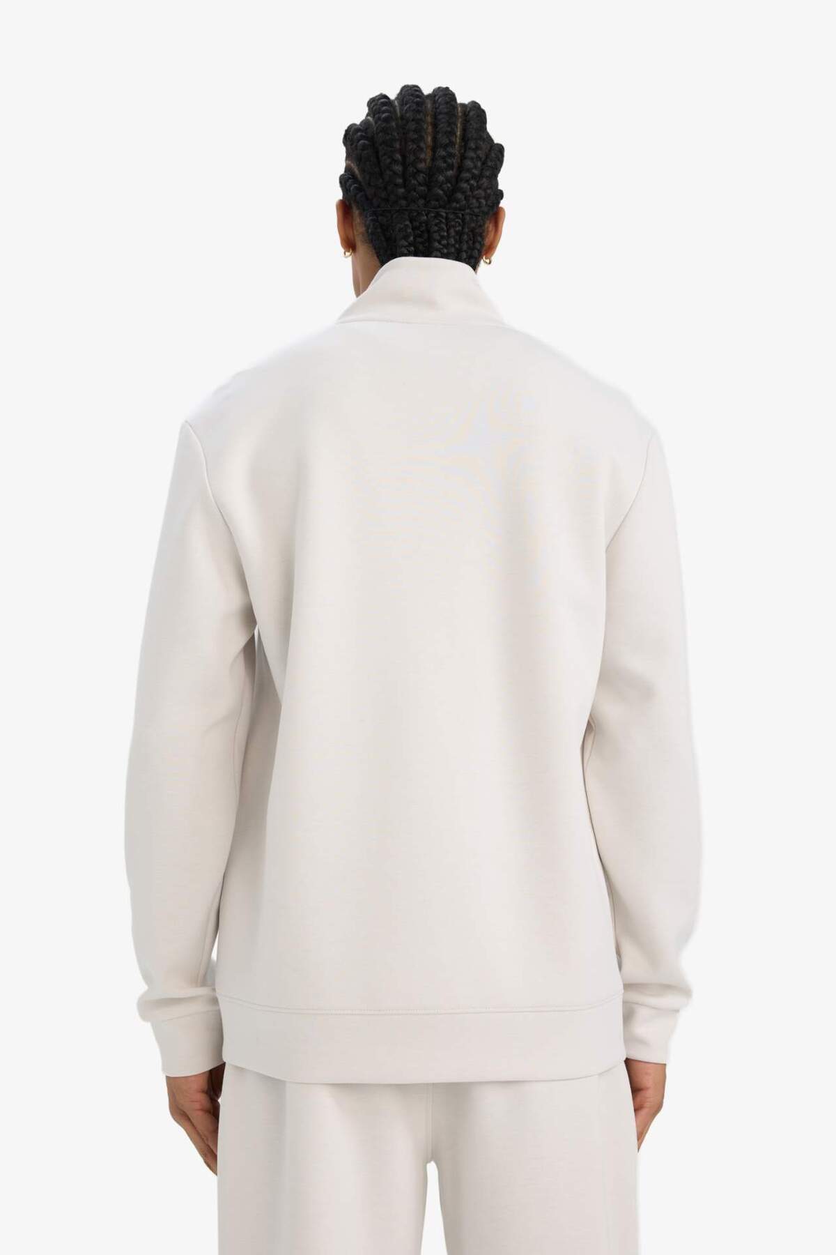 Defacto  Standart Fit Dik Yaka Skuba Dalgıç Kumaş Fermuarlı Hırka E9337AX25AU - Görsel 7