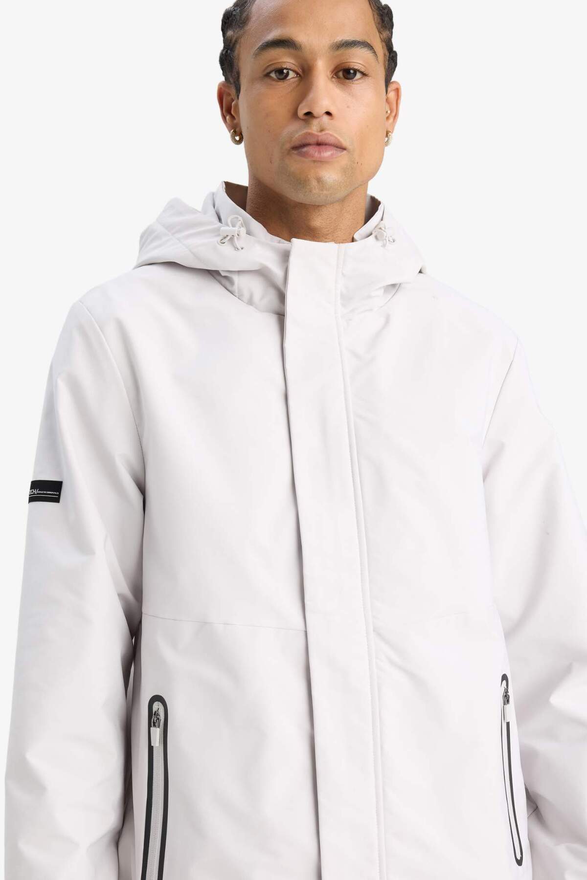 ソフィ Defacto Rüzgar Geçirmez Su İtici Regular Fit Polar Kapüşonlu