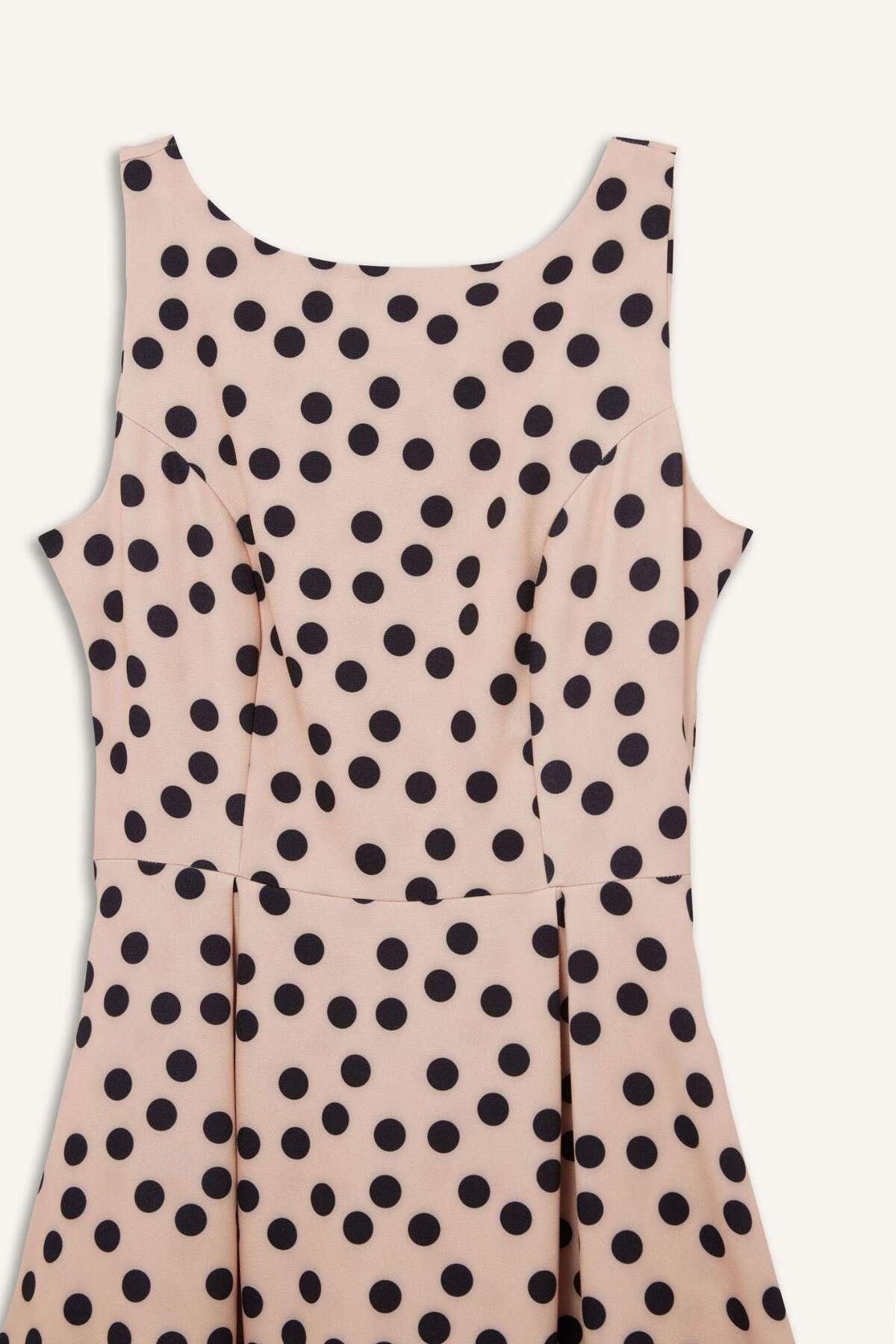 Defacto  Puantiyeli Kolsuz Midi Elbise G0670AX25SM - Görsel 5