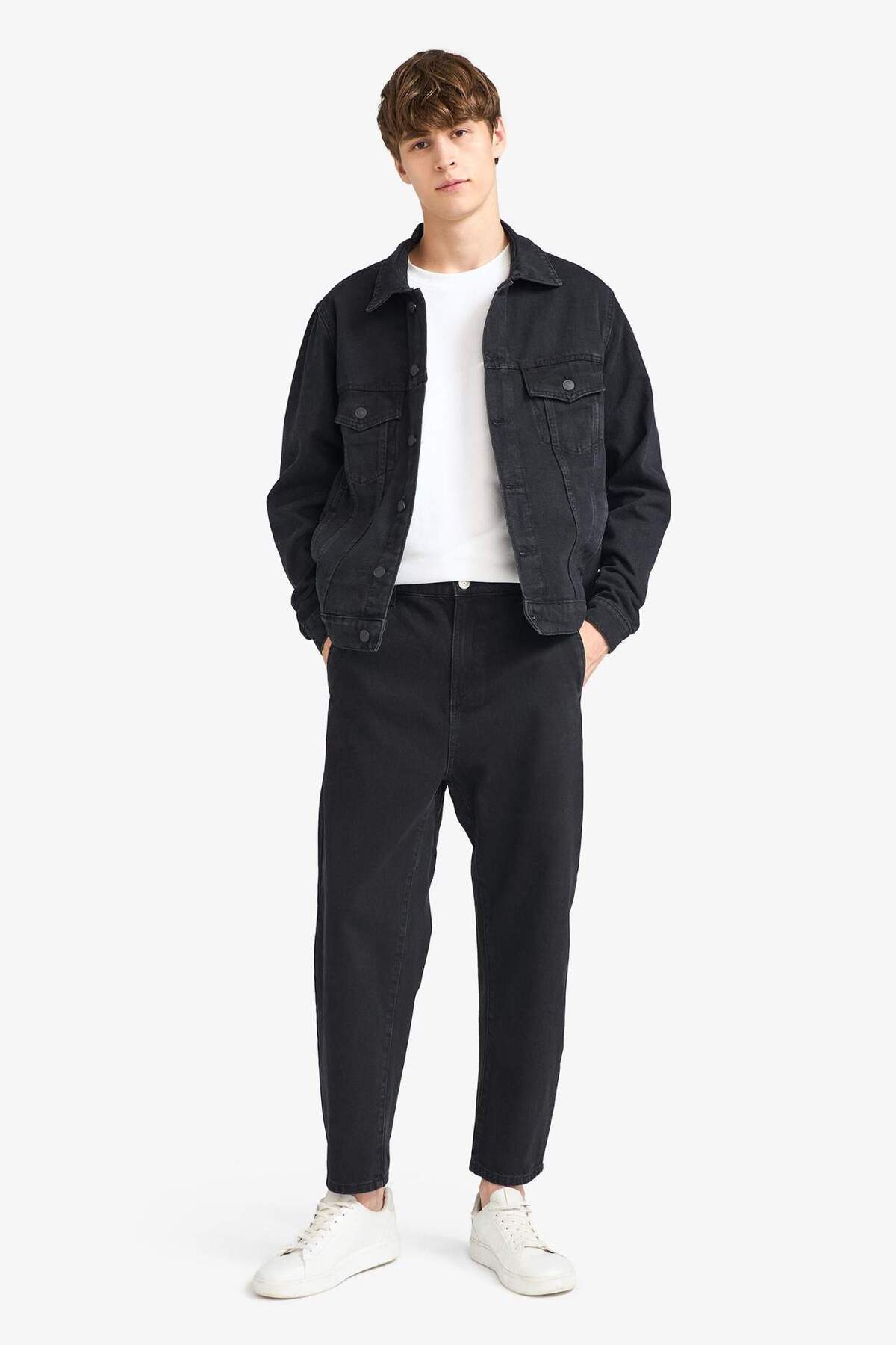 Defacto  Regular Fit Düğmeli Cepli Denim Ceket F4738AX25AU - Görsel 5