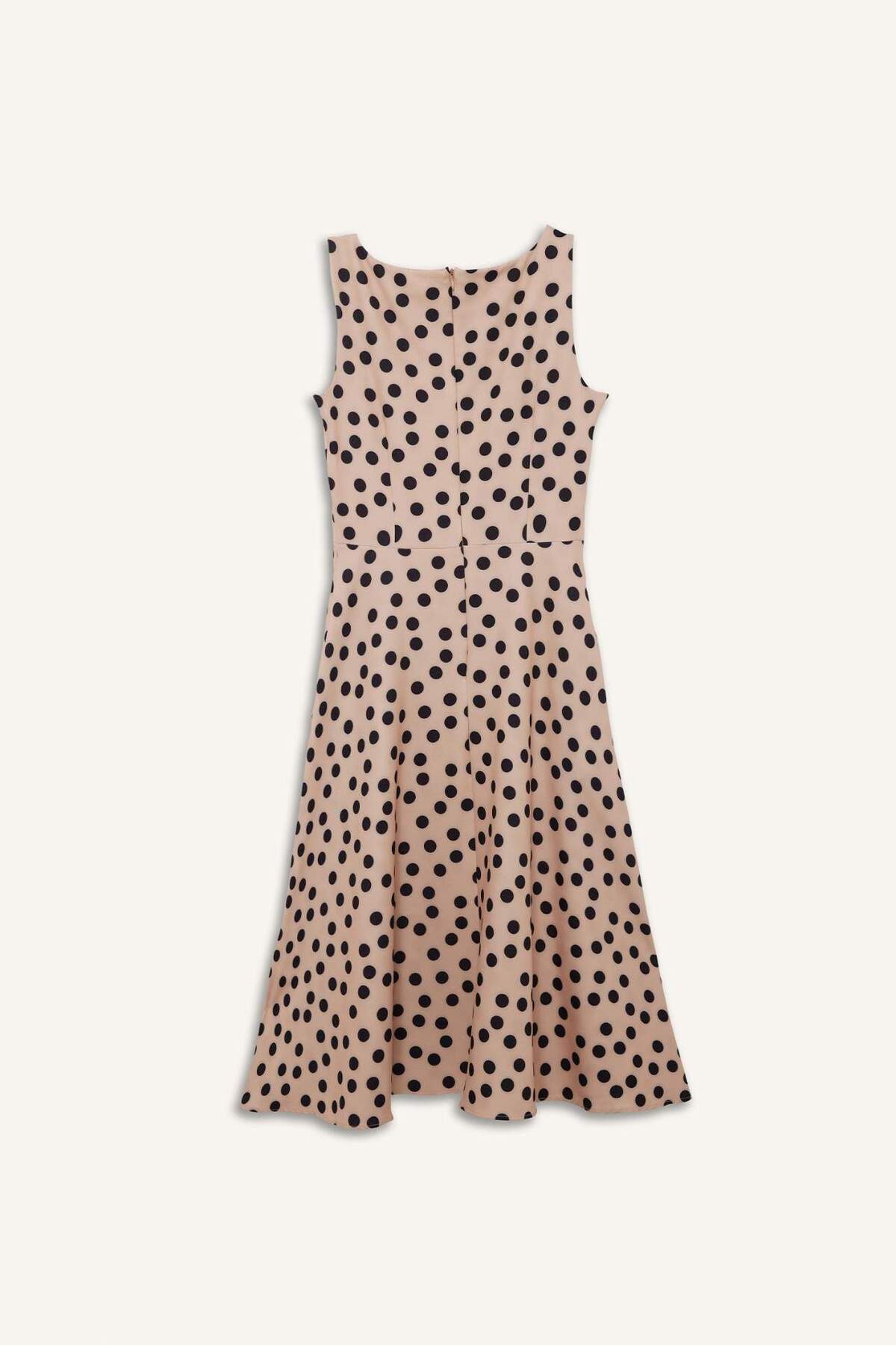 Defacto  Puantiyeli Kolsuz Midi Elbise G0670AX25SM - Görsel 6