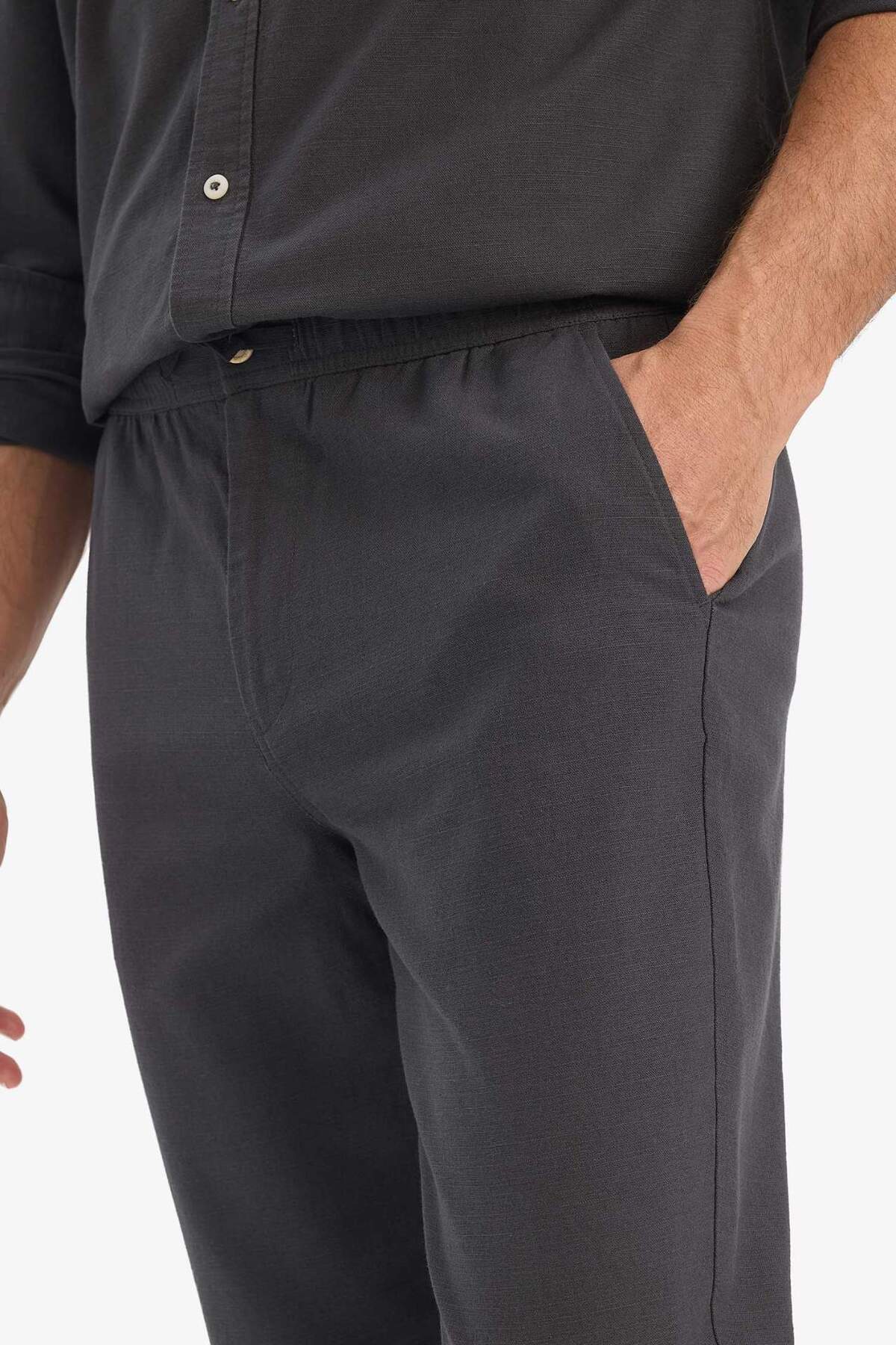 Defacto  %100 Pamuk Slim Fit Pantolon D2671AX25AU - Görsel 5