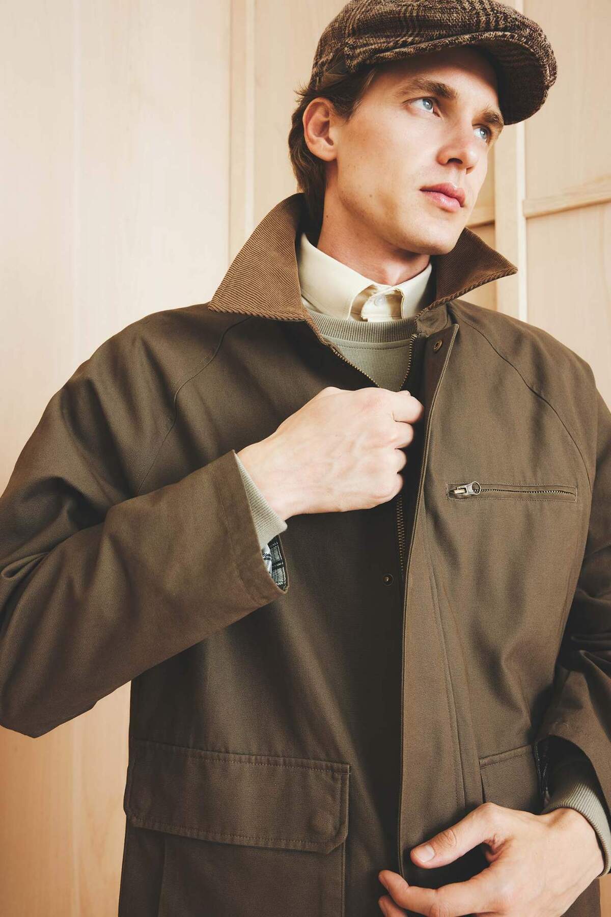 Defacto  %100 Pamuk Kontrast Yaka Mont E9181AX25AU - Görsel 2