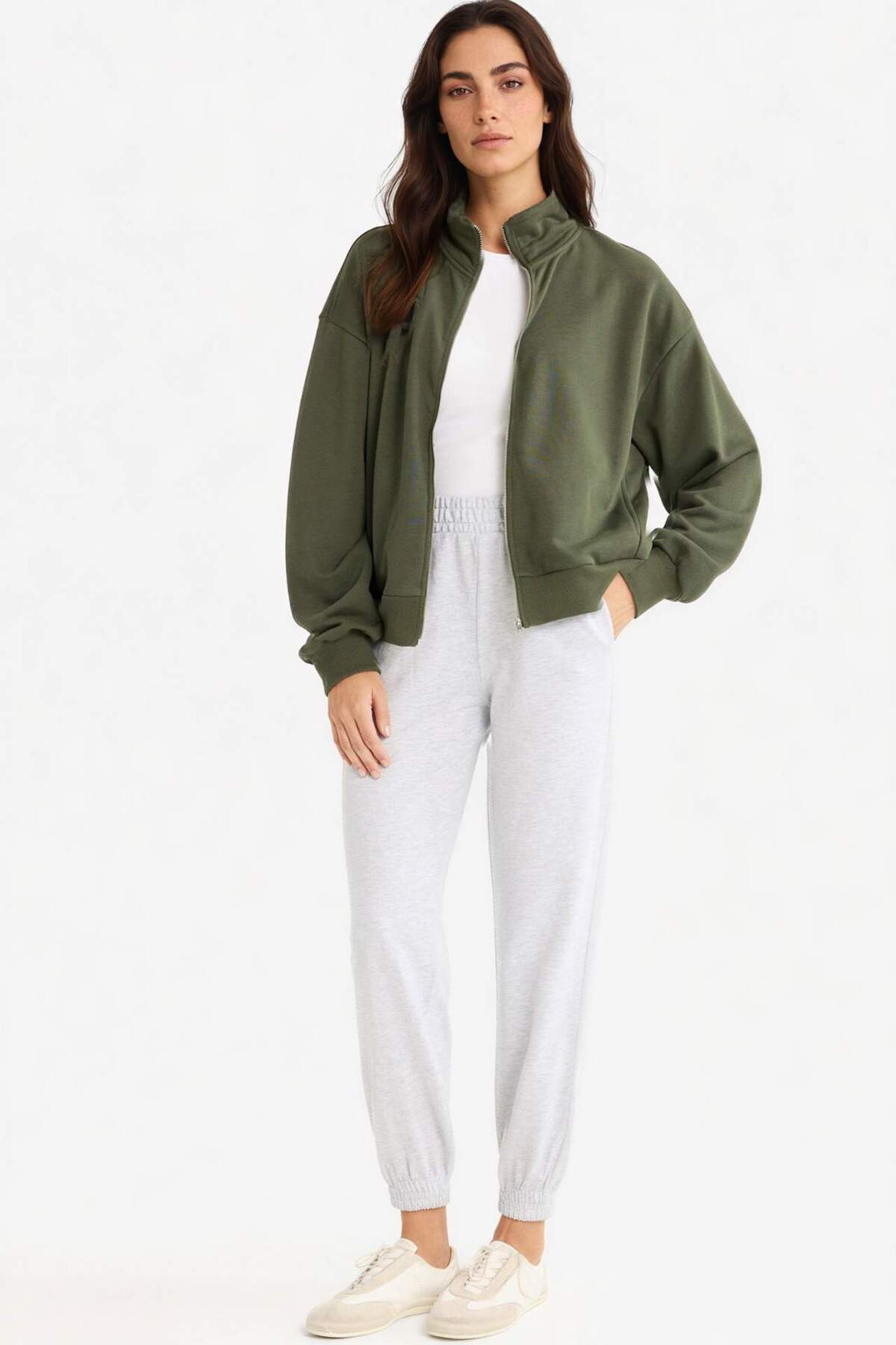 Defacto  Basıc Fermuarlı Hırka F7107AX25AU - Görsel 2