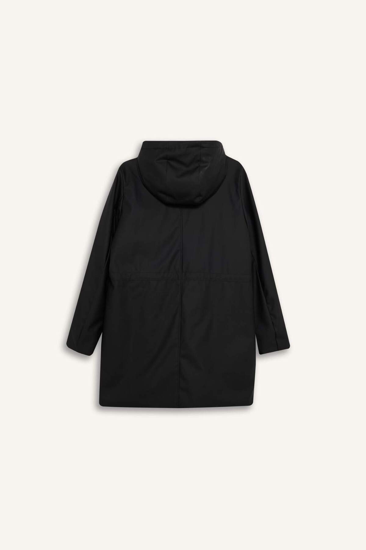 Defacto  Su Geçirmez Kapüşonlu Suni Deri Yağmurluk E8575AX25WN - Görsel 8