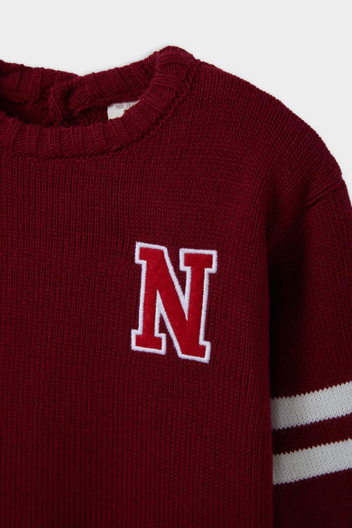 Defacto Bisiklet Yaka Baskılı Triko Kazak Erkek Bebek F2480A525AU fotoğrafı 2 (önizleme)