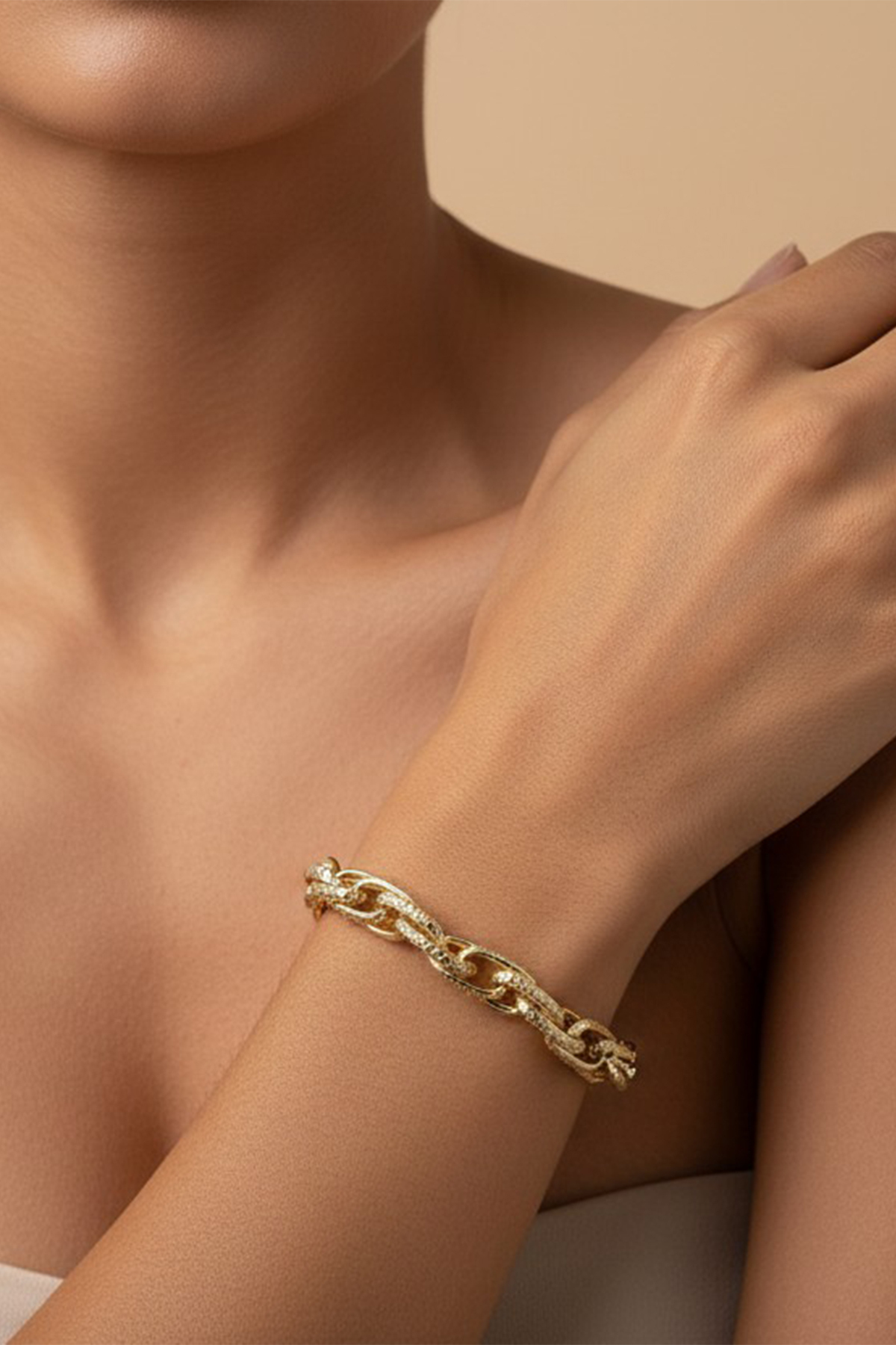 XUPING JEWELRY  Stil İncisi/Xupıng Jewelry 14 Ayar Altın Kaplama Elegance Model Bileklik
