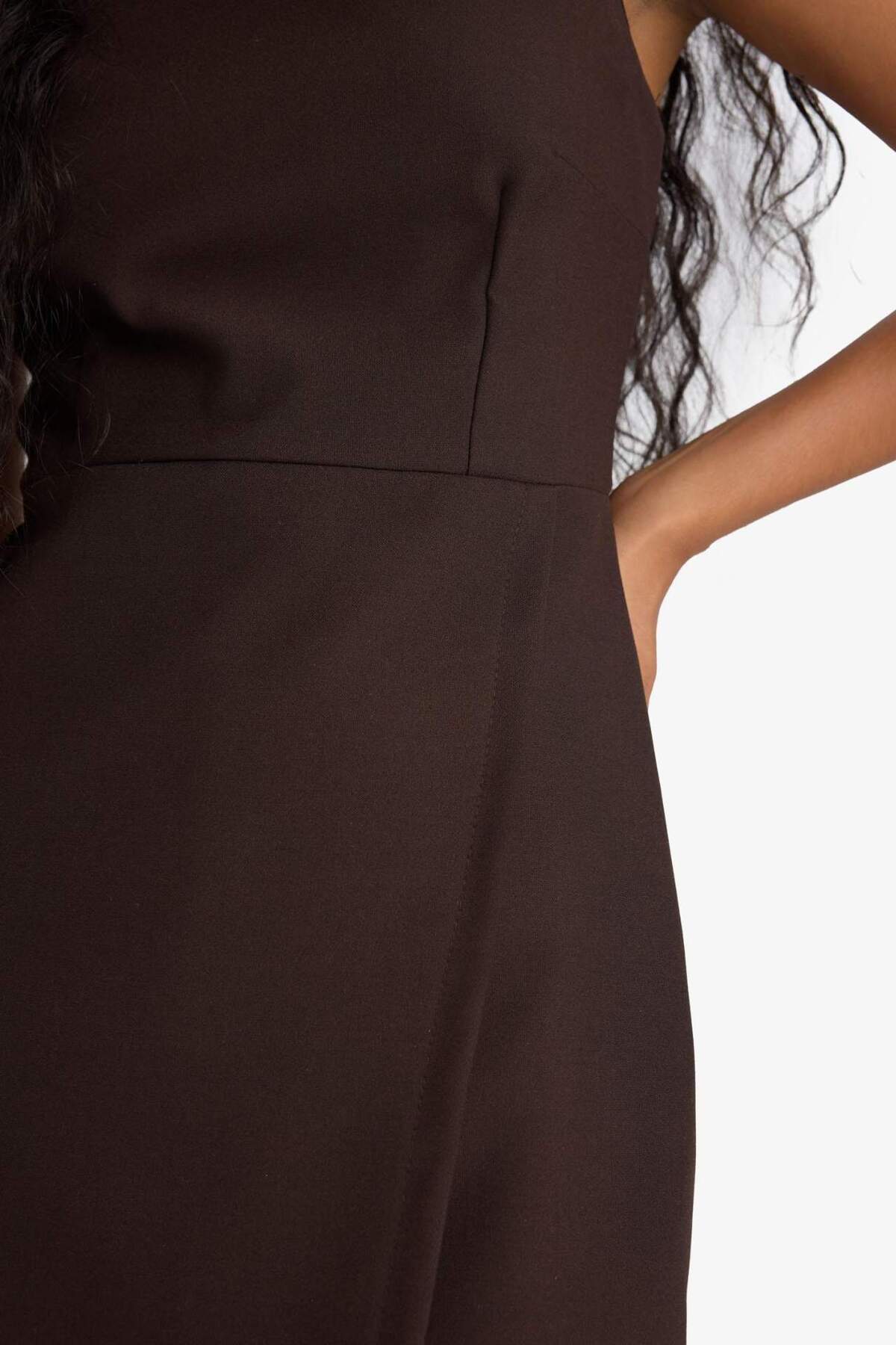 Defacto  Kare Yaka Kolsuz Mini Elbise G0141AX25AU - Görsel 6