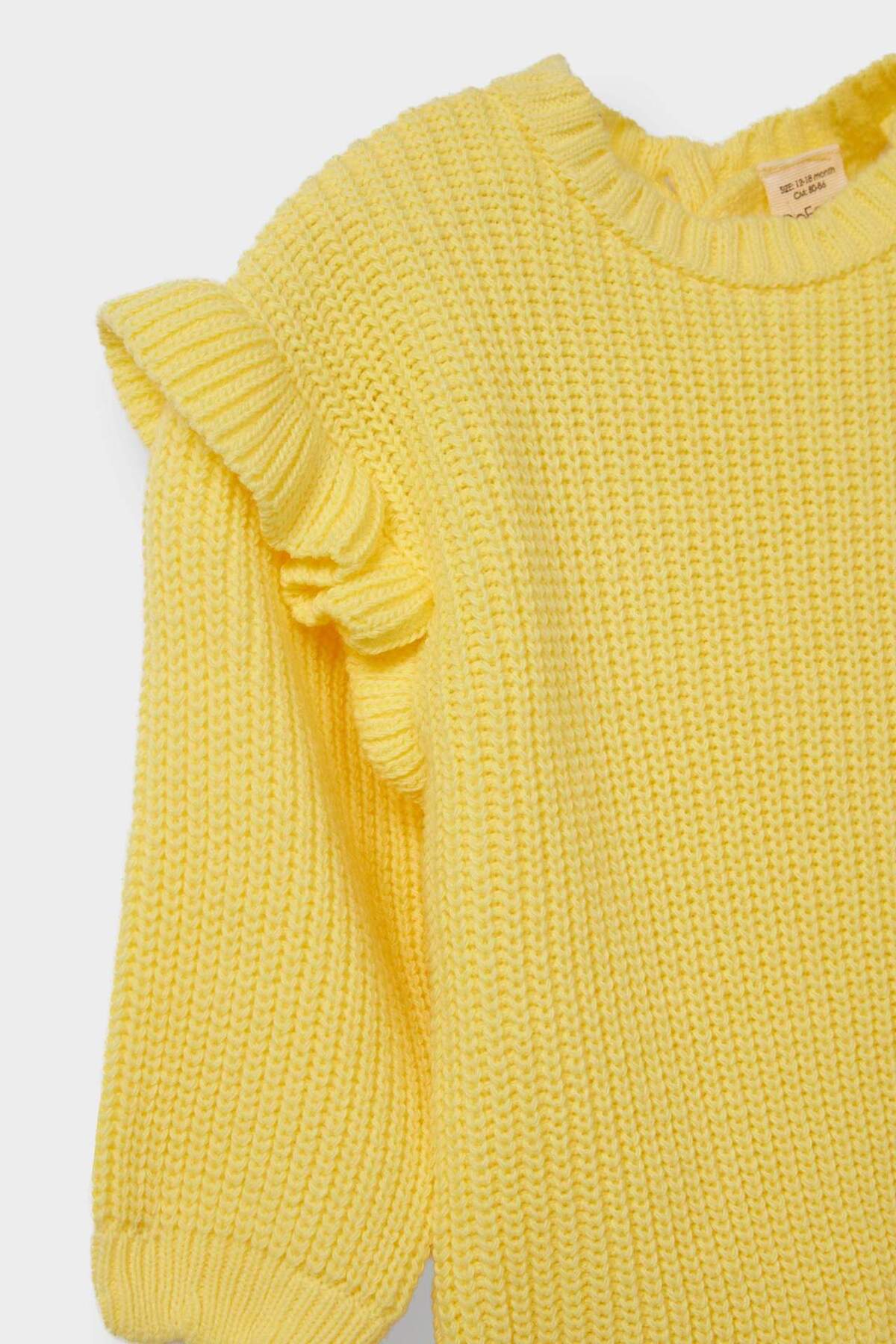 Defacto Bisiklet Yaka Triko Kazak Kız Bebek F2627A525WN fotoğrafı 2 (önizleme)