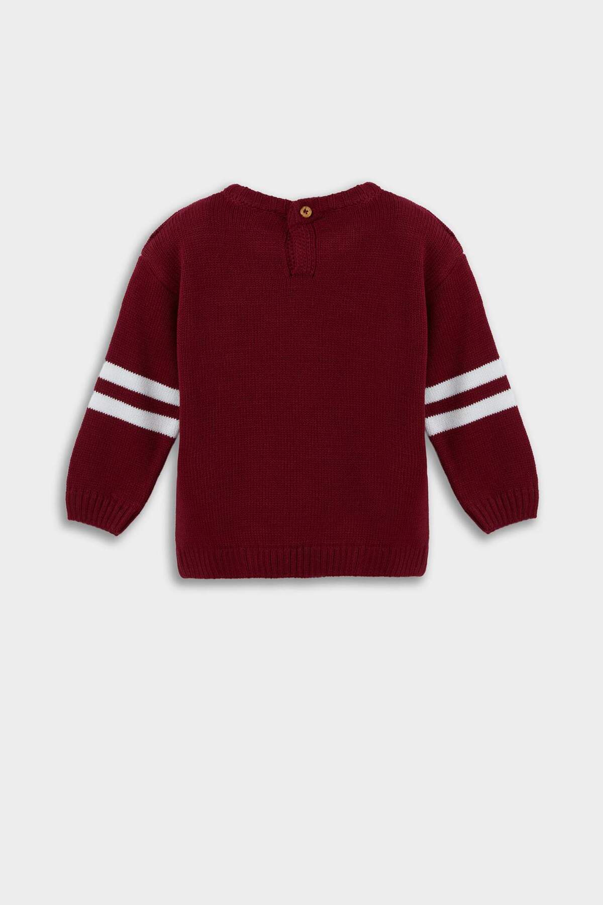 Defacto Bisiklet Yaka Baskılı Triko Kazak Erkek Bebek F2480A525AU fotoğrafı 3 (önizleme)