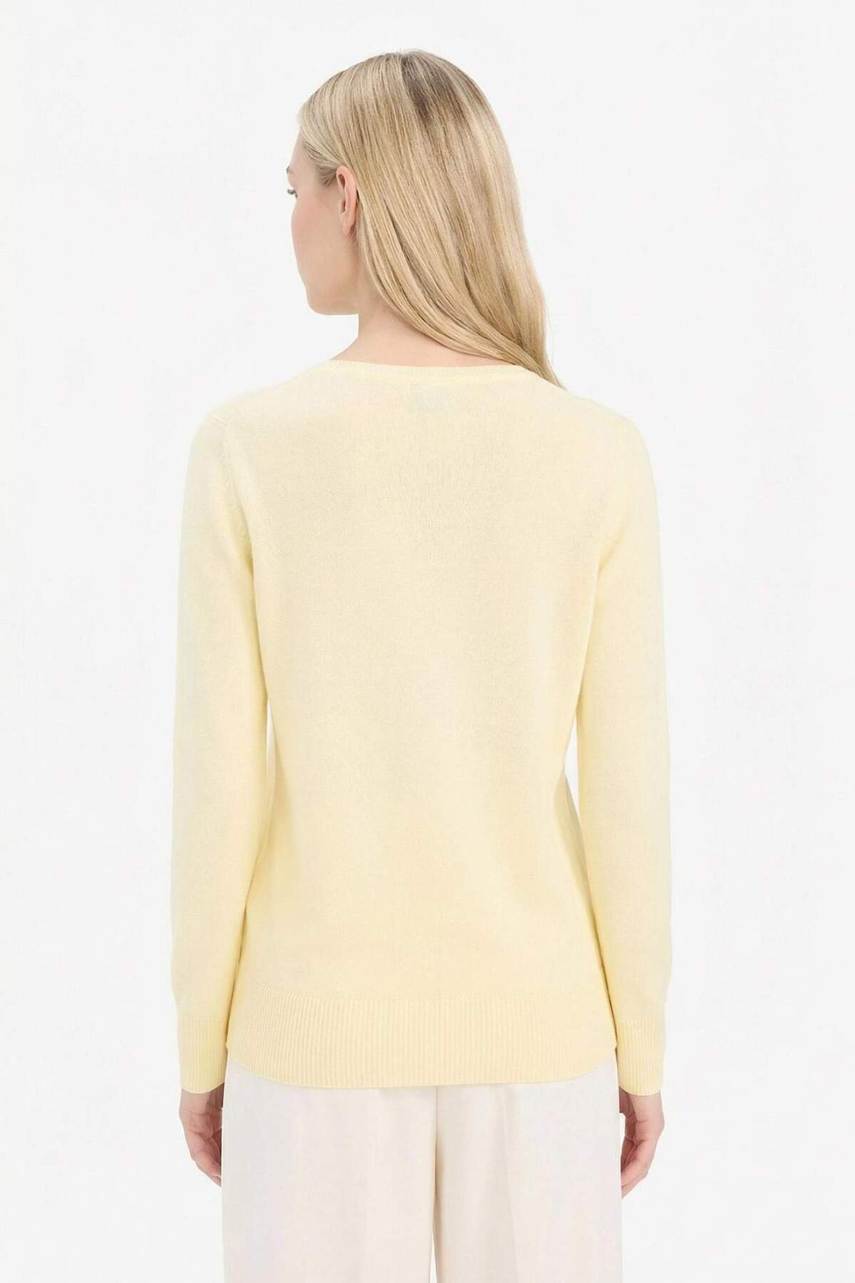 Defacto  Regular Fit Bisiklet Yaka Triko Kazak F7091AZ25WN - Görsel 5