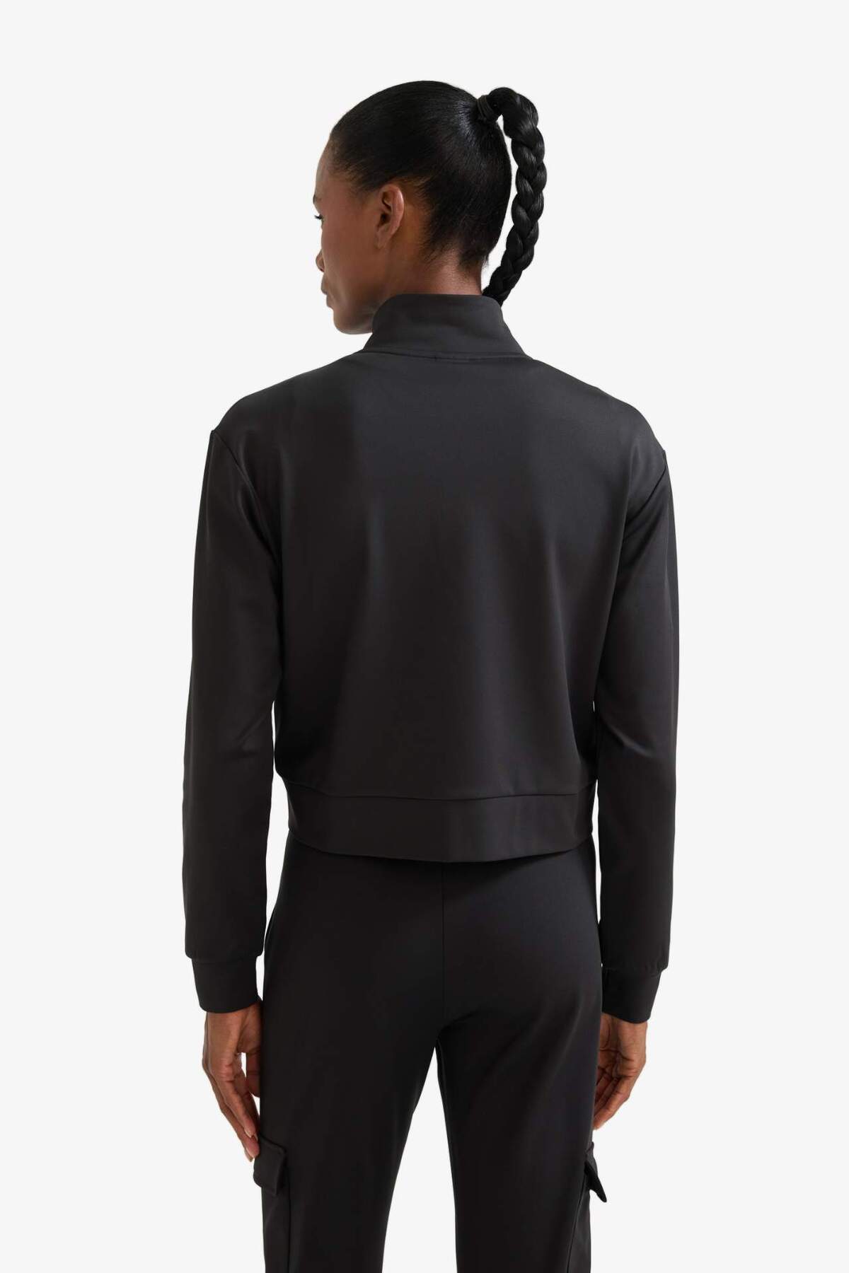 Defacto  Warmtech Standart Fit Dik Yaka Esnek Kumaş İçi Yumuşak Tüylü Fermuarlı Sweatshirt E8981AX25AU - Görsel 6